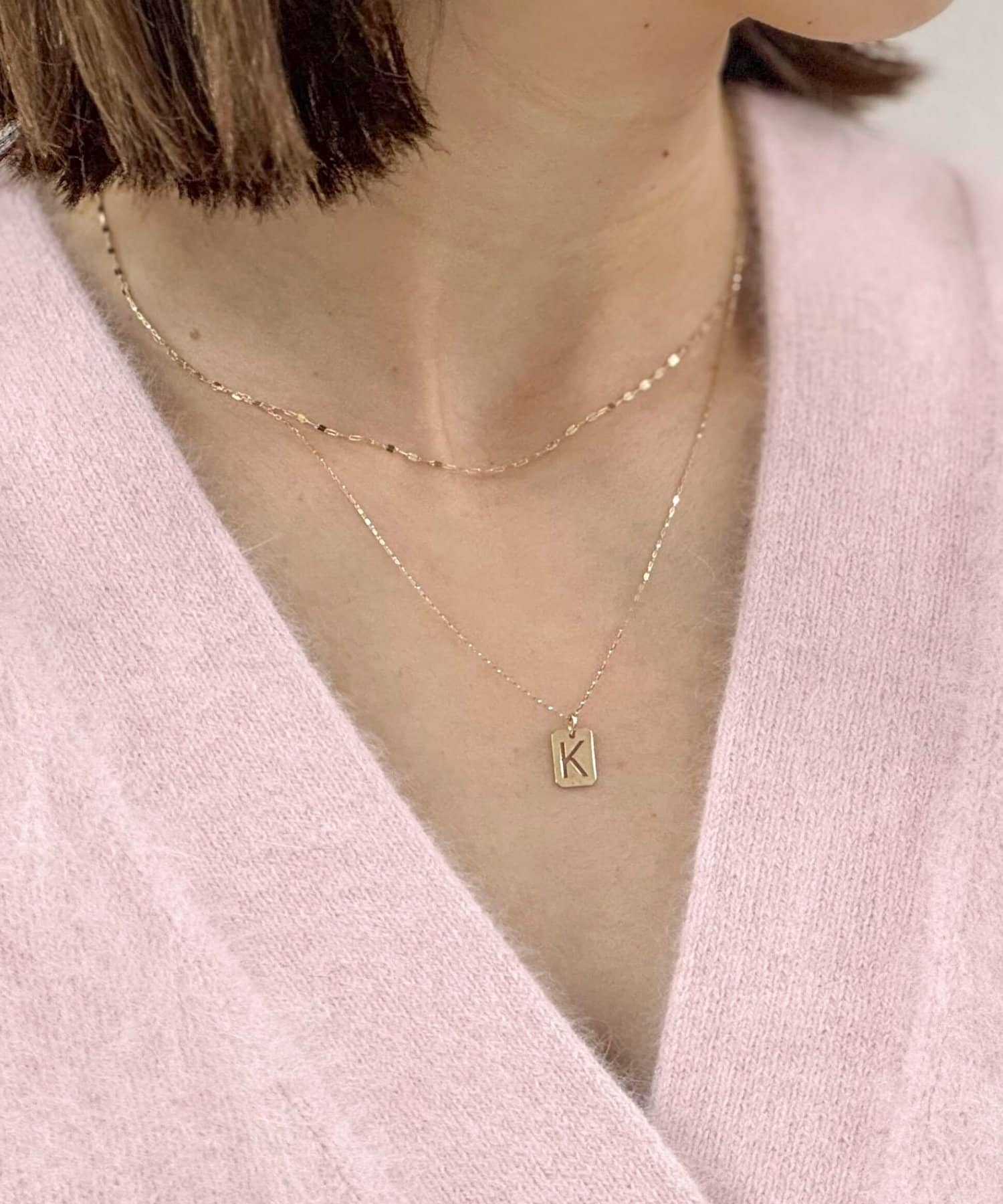 NOLLEY'S(ノーリーズ) 【grace grace/グラスグラス】10KイニシャルプレートNL-K