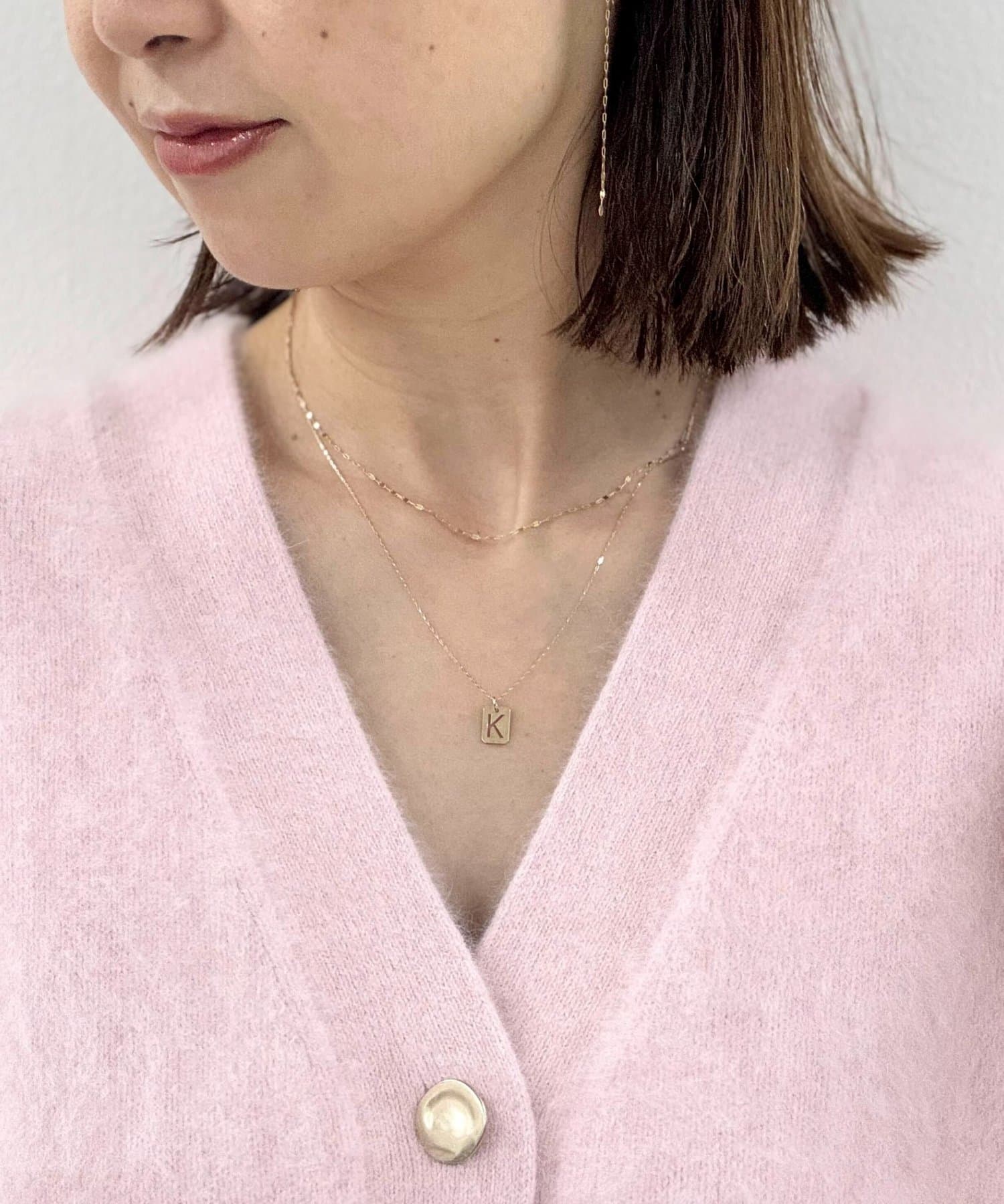 NOLLEY'S(ノーリーズ) 【grace grace/グラスグラス】10KイニシャルプレートNL-K