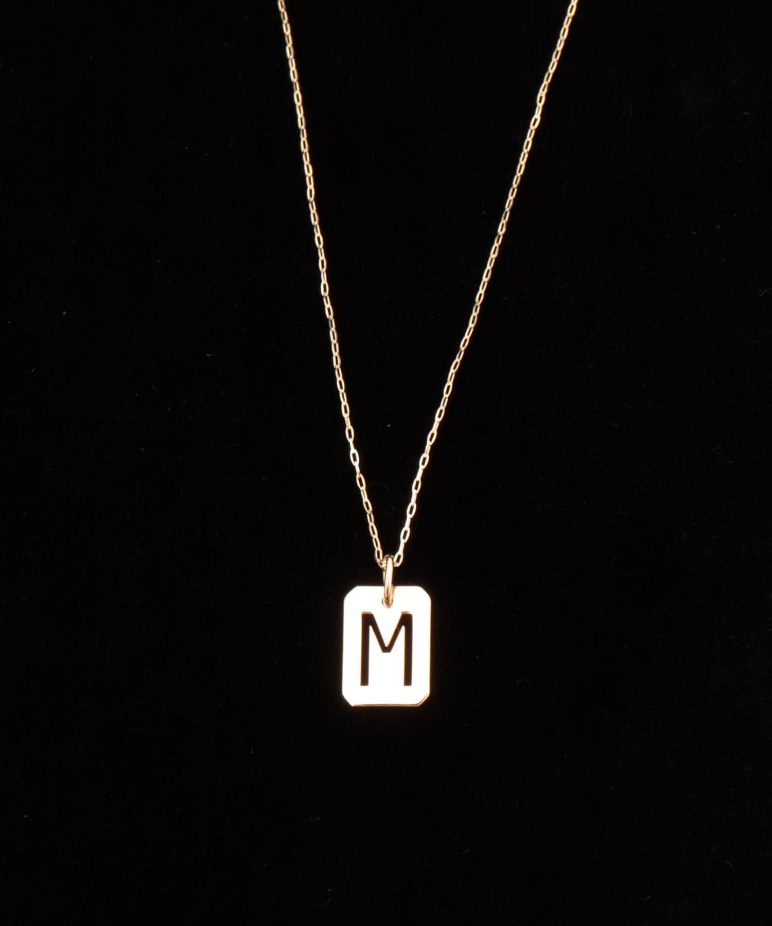 NOLLEY'S(ノーリーズ) 【grace grace/グラスグラス】10KイニシャルプレートNL-M