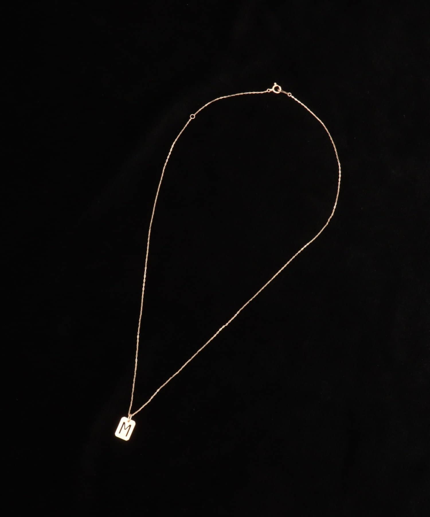 NOLLEY'S(ノーリーズ) 【grace grace/グラスグラス】10KイニシャルプレートNL-M