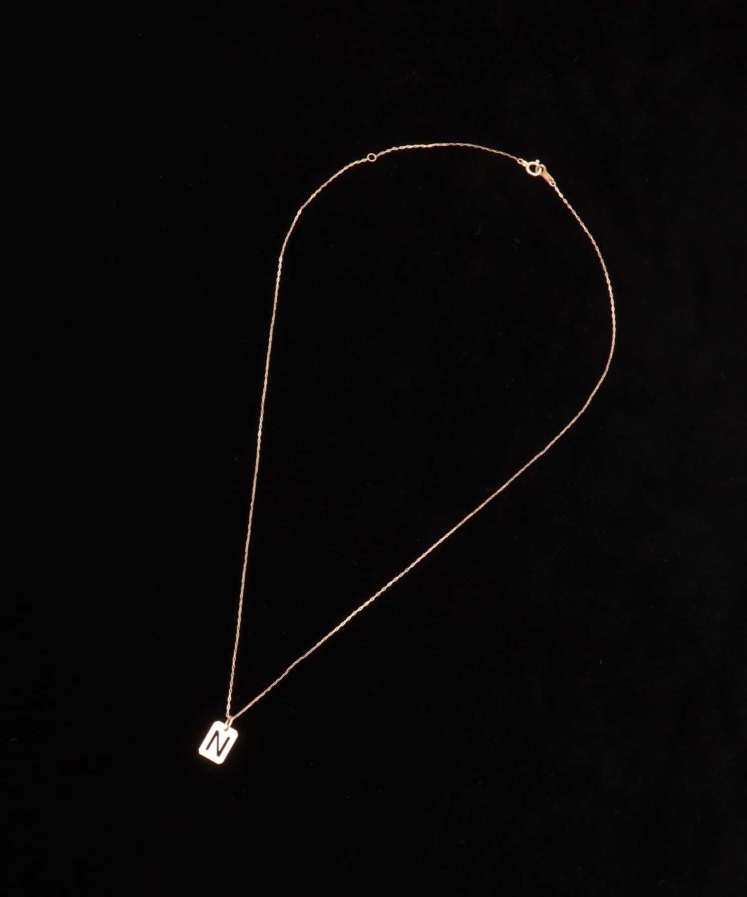 NOLLEY'S(ノーリーズ) 【grace grace/グラスグラス】10KイニシャルプレートNL-N