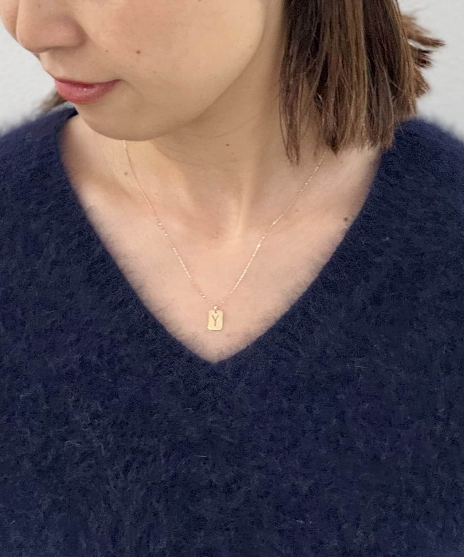 NOLLEY'S(ノーリーズ) 【grace grace/グラスグラス】10KイニシャルプレートNL-Y