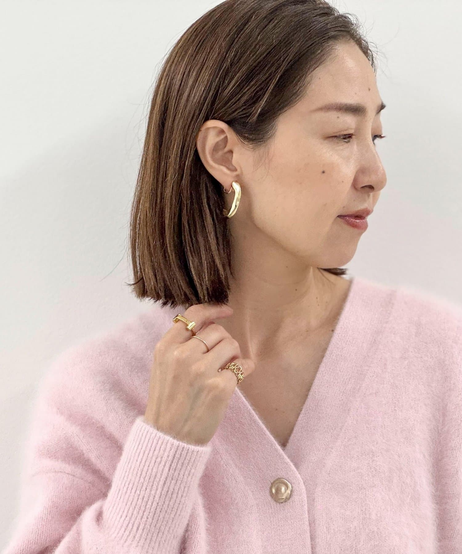 NOLLEY'S(ノーリーズ) 【grace grace/グラスグラス】ロックC型イヤリング