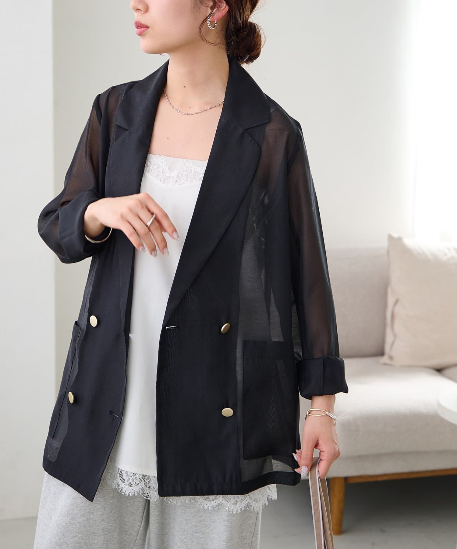 COLONY 2139(コロニー トゥーワンスリーナイン) シアーエステルボイルテーラードジャケット