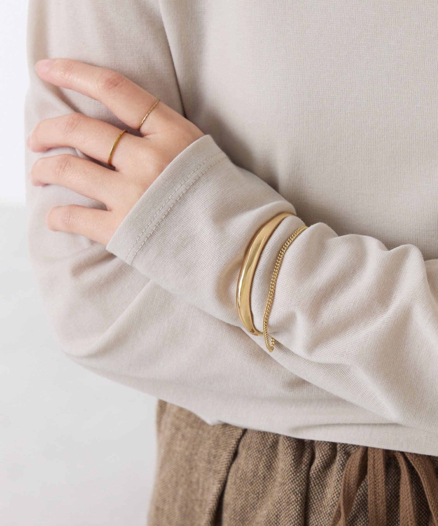 COLLAGE GALLARDAGALANTE(コラージュ ガリャルダガランテ) 【PAPILLONNER/パピヨネ】チェーンレイヤードバングル