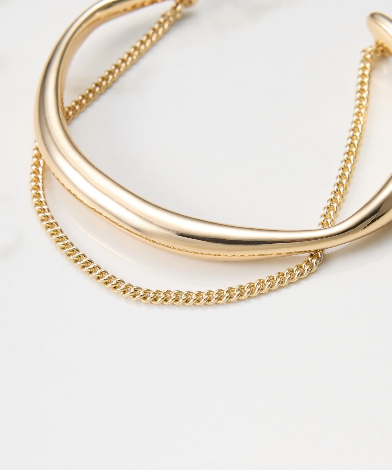 COLLAGE GALLARDAGALANTE(コラージュ ガリャルダガランテ) 【PAPILLONNER/パピヨネ】チェーンレイヤードバングル