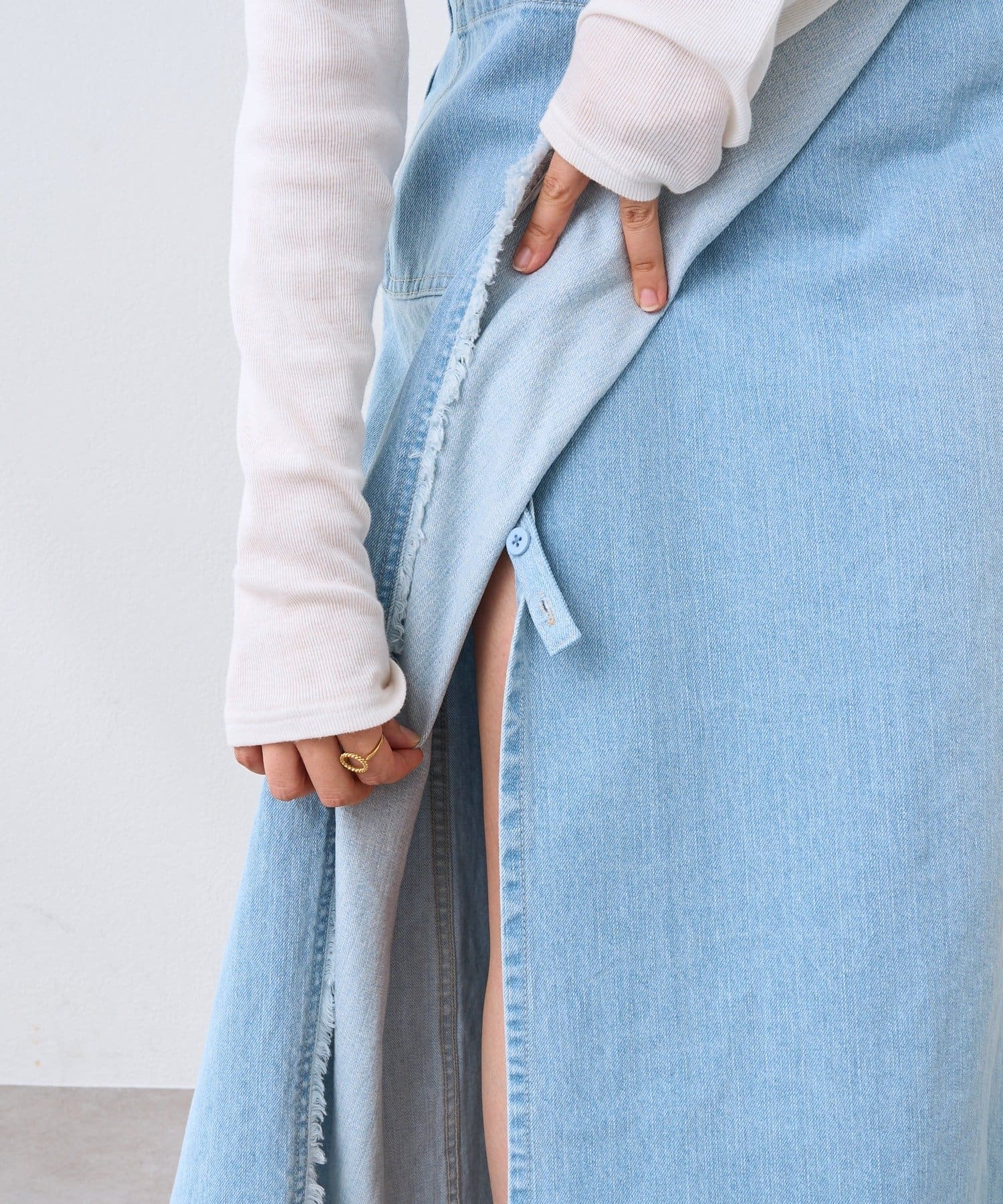 RIVE DROITE(リヴドロワ) 予約【MONN.:.(モン)】ラップデニムスカート