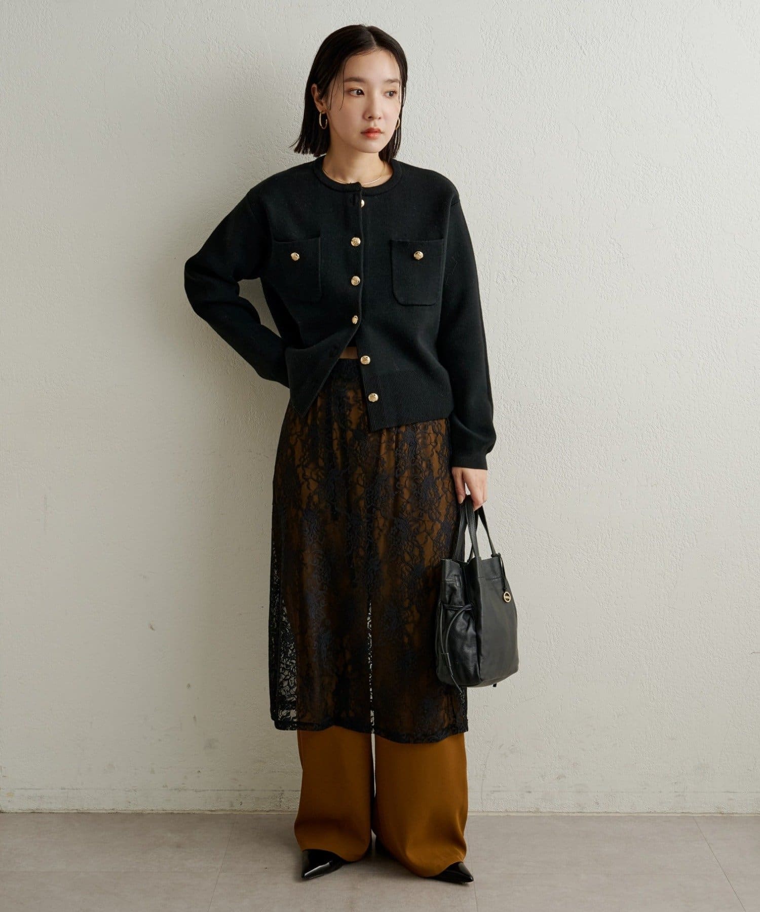 Omekashi(オメカシ) スウェットライクボタンカーディガン