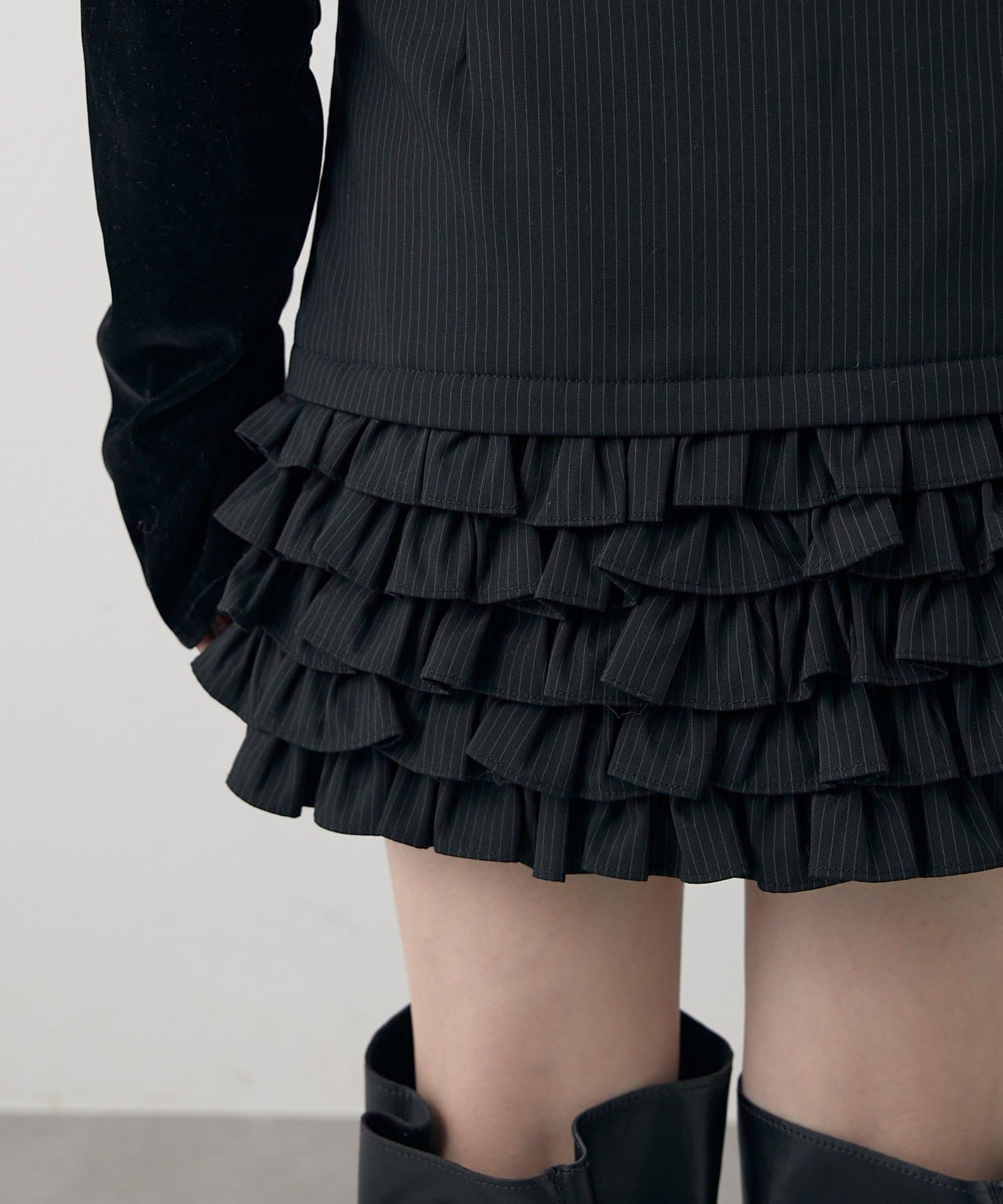 mline(エムライン) [mline]ストライプフリルミニスカ