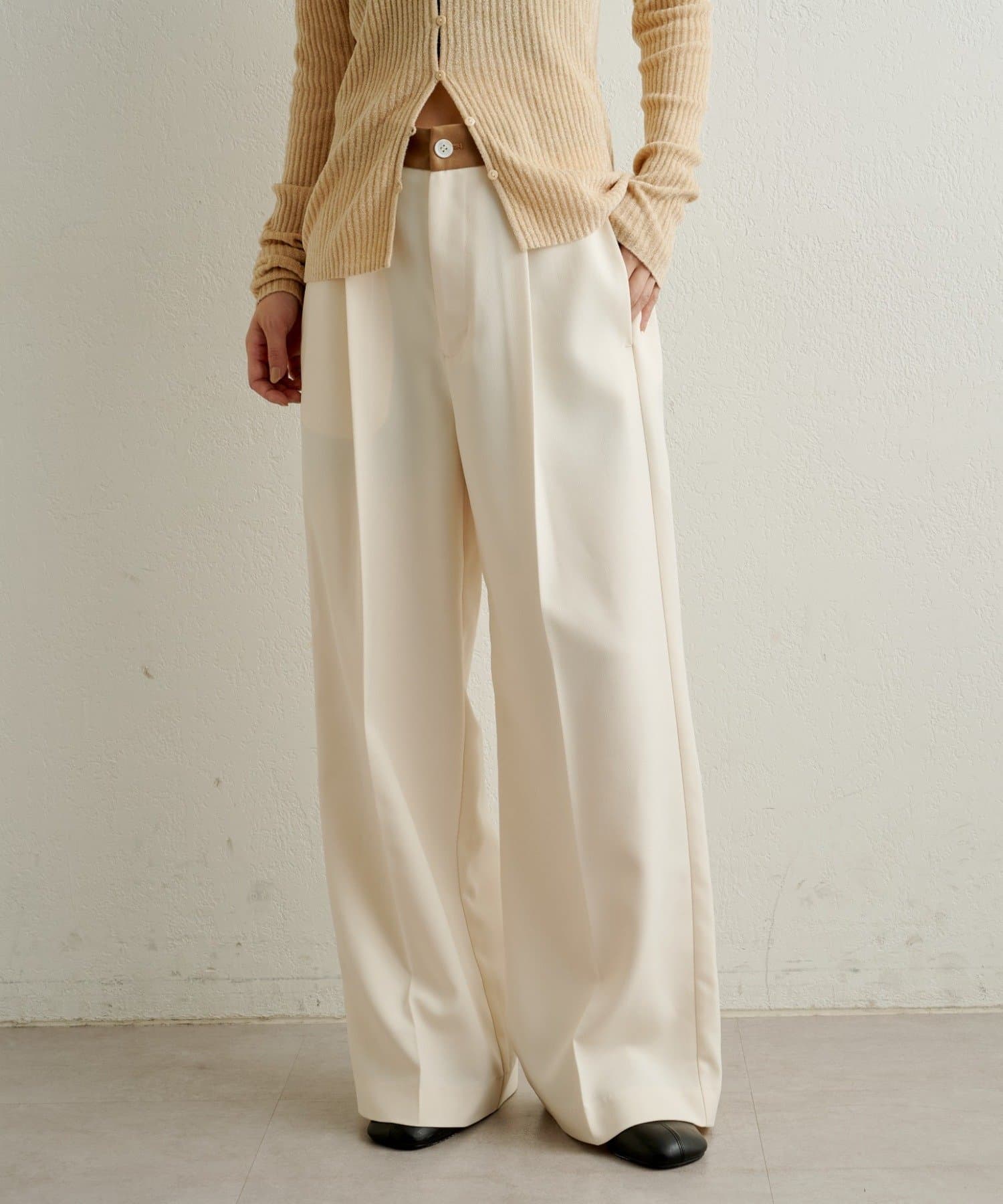 Omekashi(オメカシ) ウエストレザーパンツ