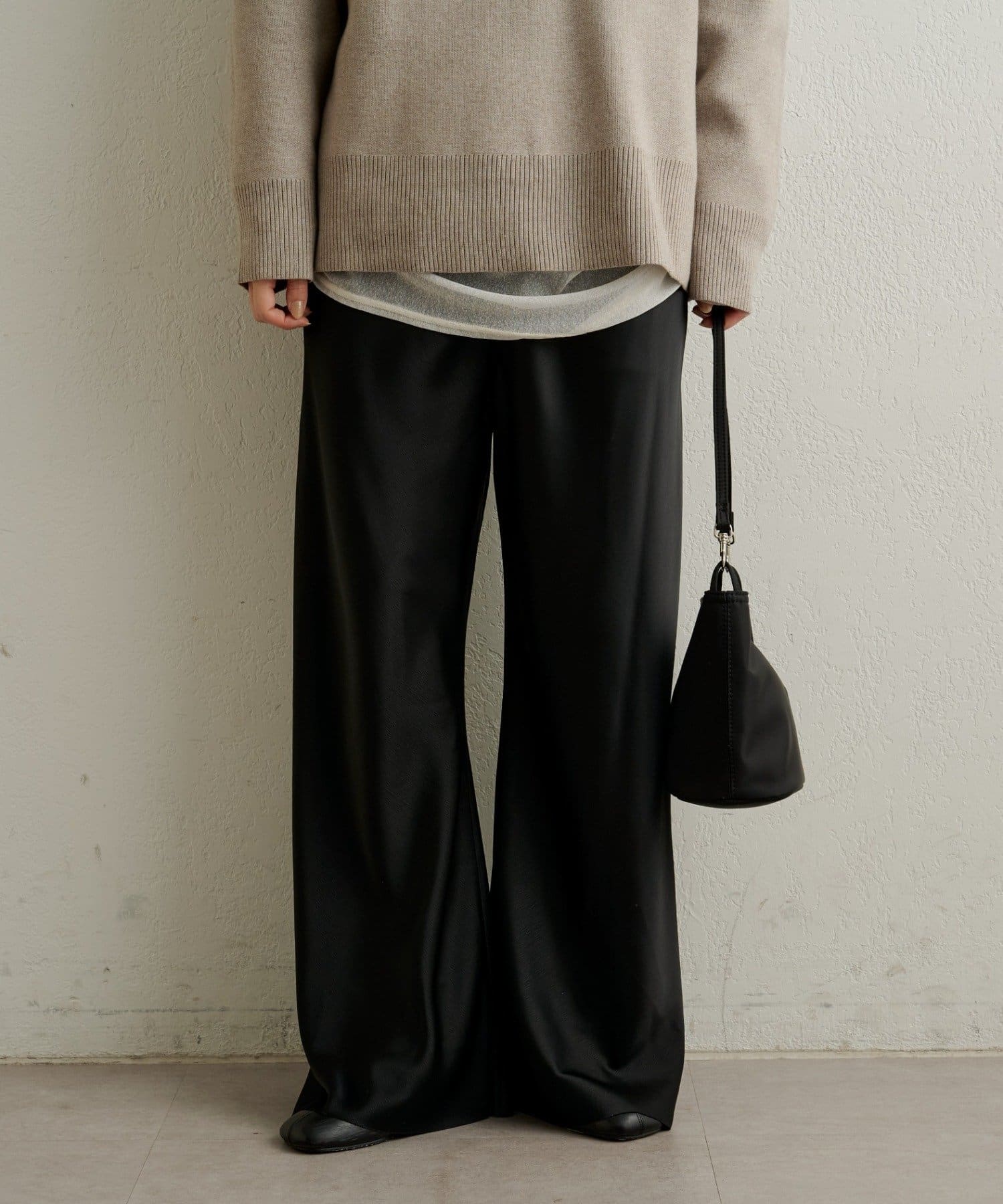 Omekashi(オメカシ) サテンバイアスイージーパンツ