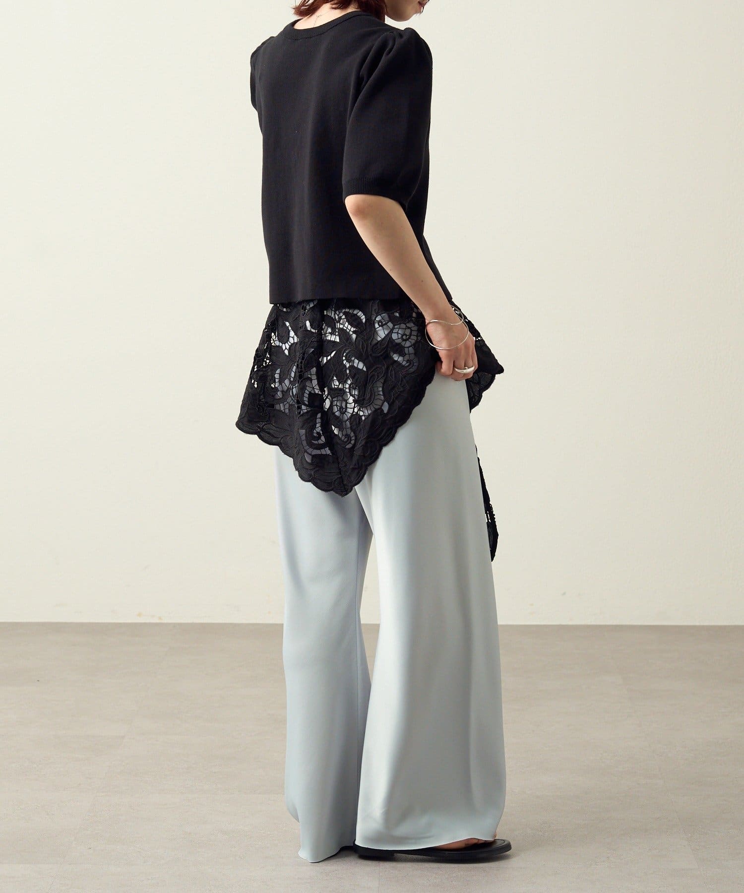 Omekashi(オメカシ) 【セットアップ着用可能◎】サテンバイアスイージーパンツ