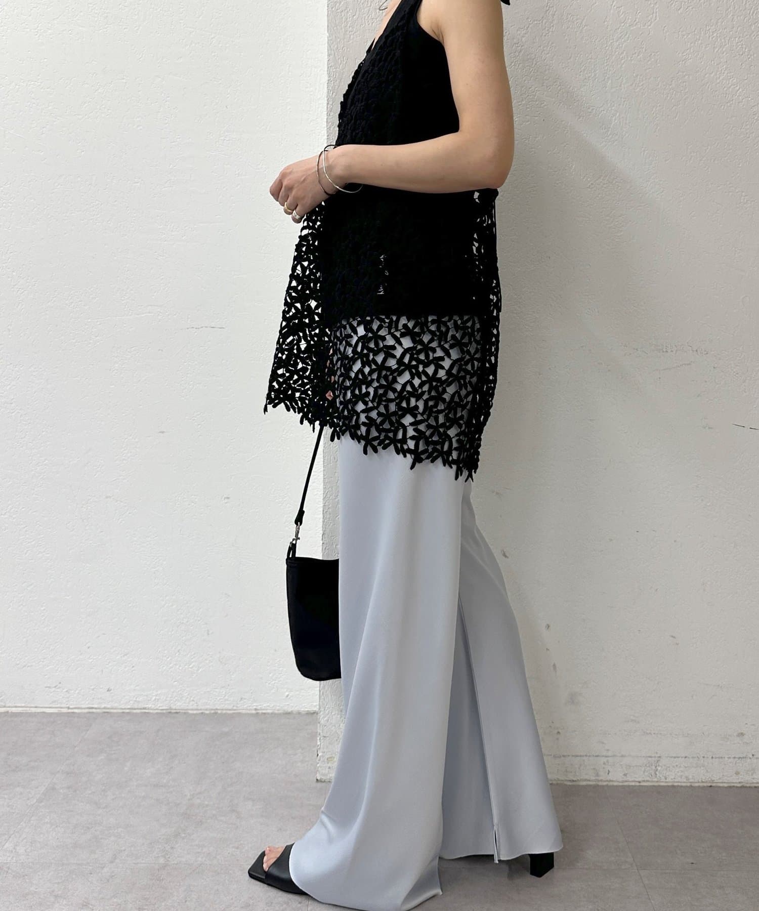 Omekashi(オメカシ) 【セットアップ着用可能◎】サテンバイアスイージーパンツ