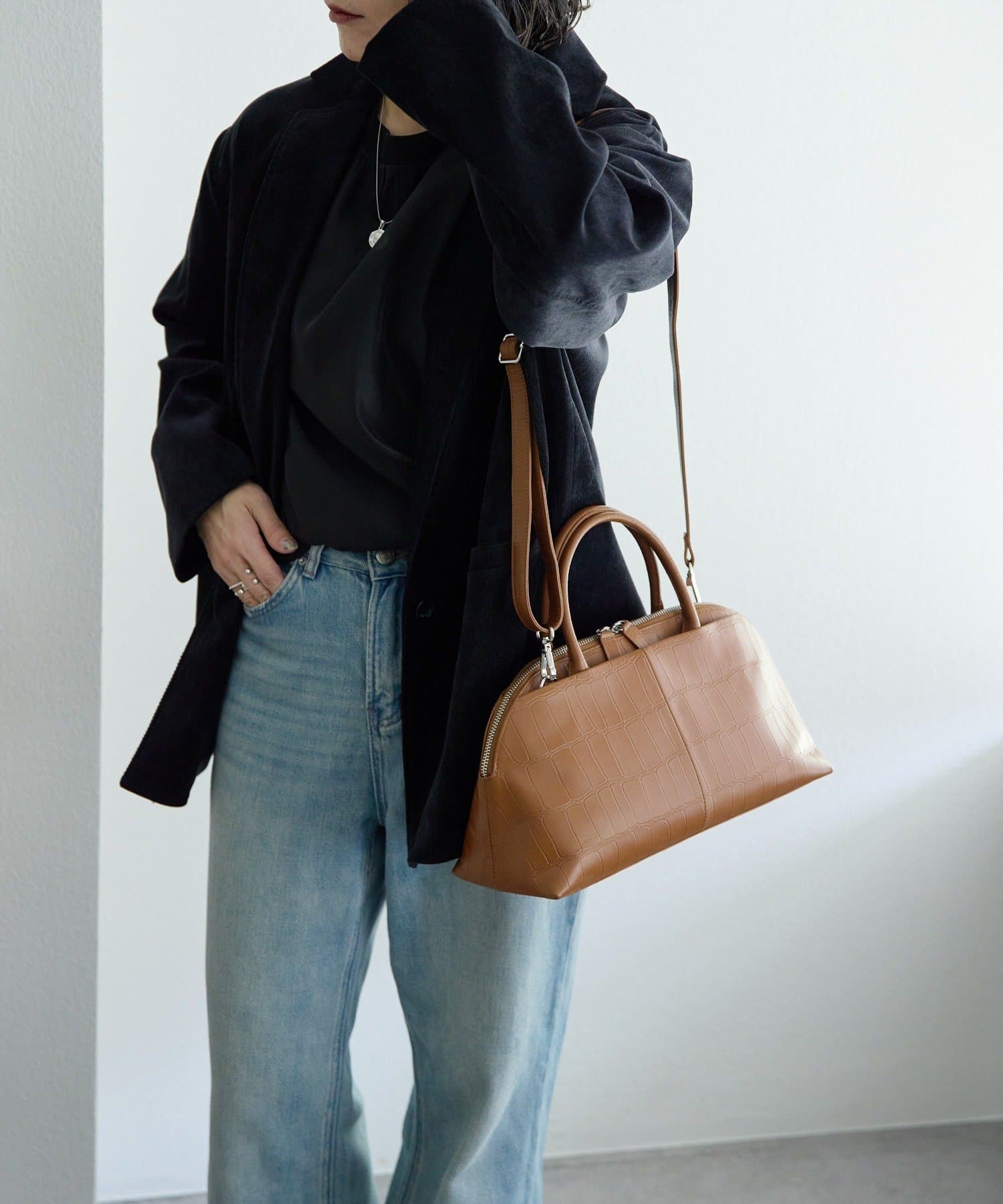 ear PAPILLONNER(イア パピヨネ) 《本革/2way》ダブルポケットボストンバッグS