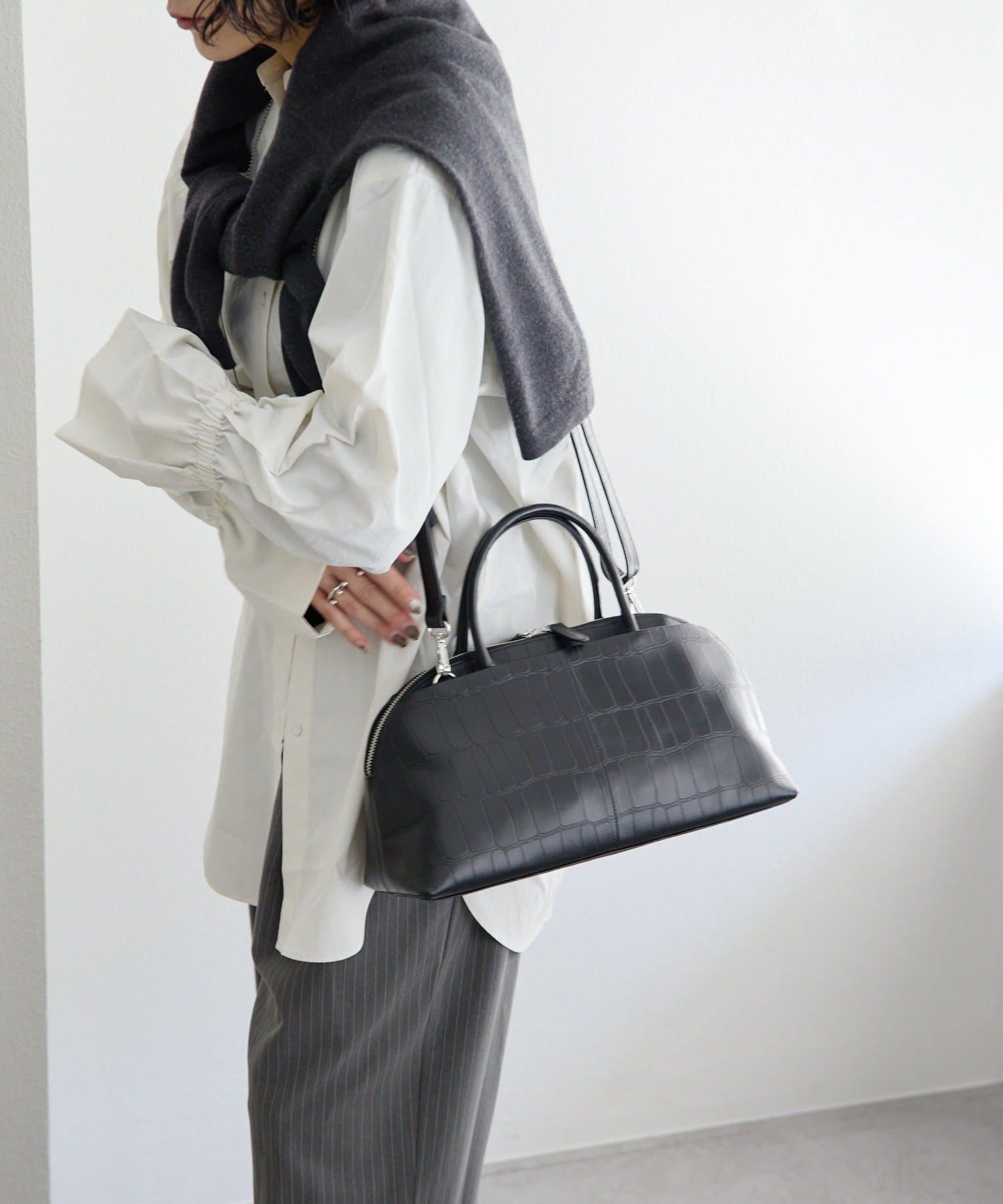 ear PAPILLONNER(イア パピヨネ) 《本革/2way》ダブルポケットボストンバッグS