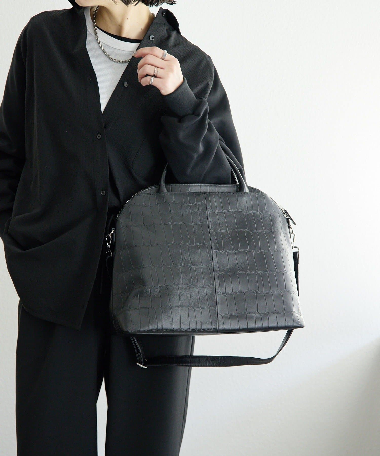 ear PAPILLONNER(イア パピヨネ) 《本革/2way/A4サイズ対応》ダブルポケットボストンバッグL