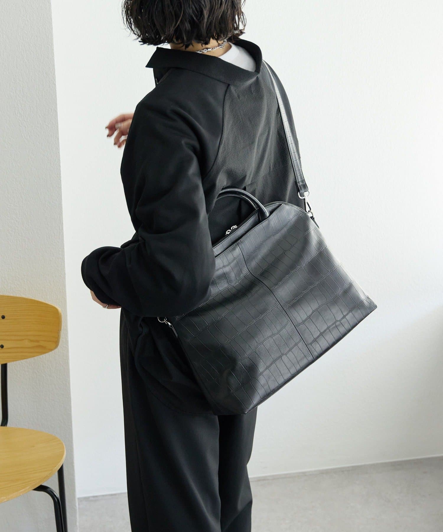 ear PAPILLONNER(イア パピヨネ) 《本革/2way/A4サイズ対応》ダブルポケットボストンバッグL