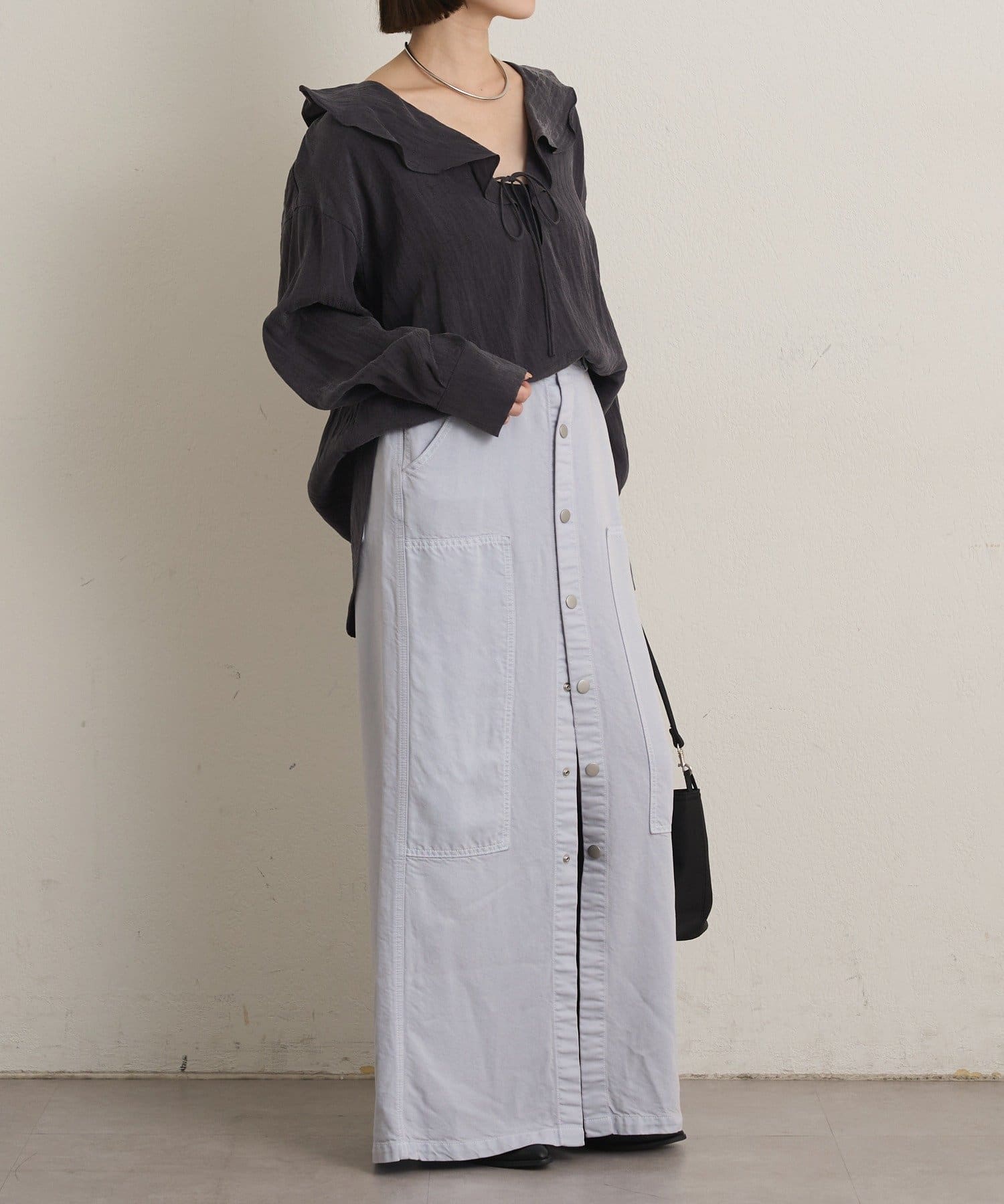 Omekashi(オメカシ) フリルカラーシャツ