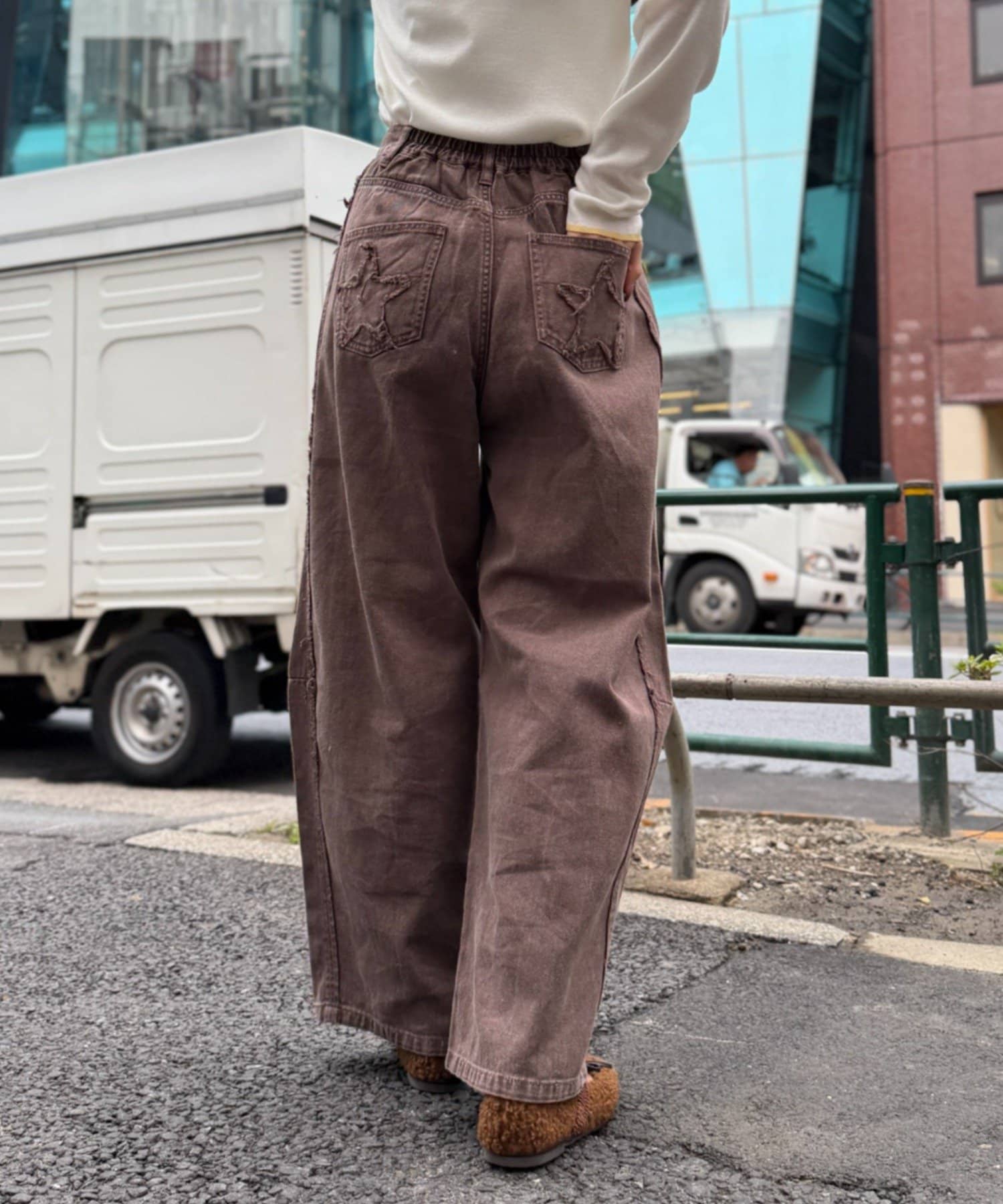 w closet(ダブルクローゼット) 星ポケットカーブデニム