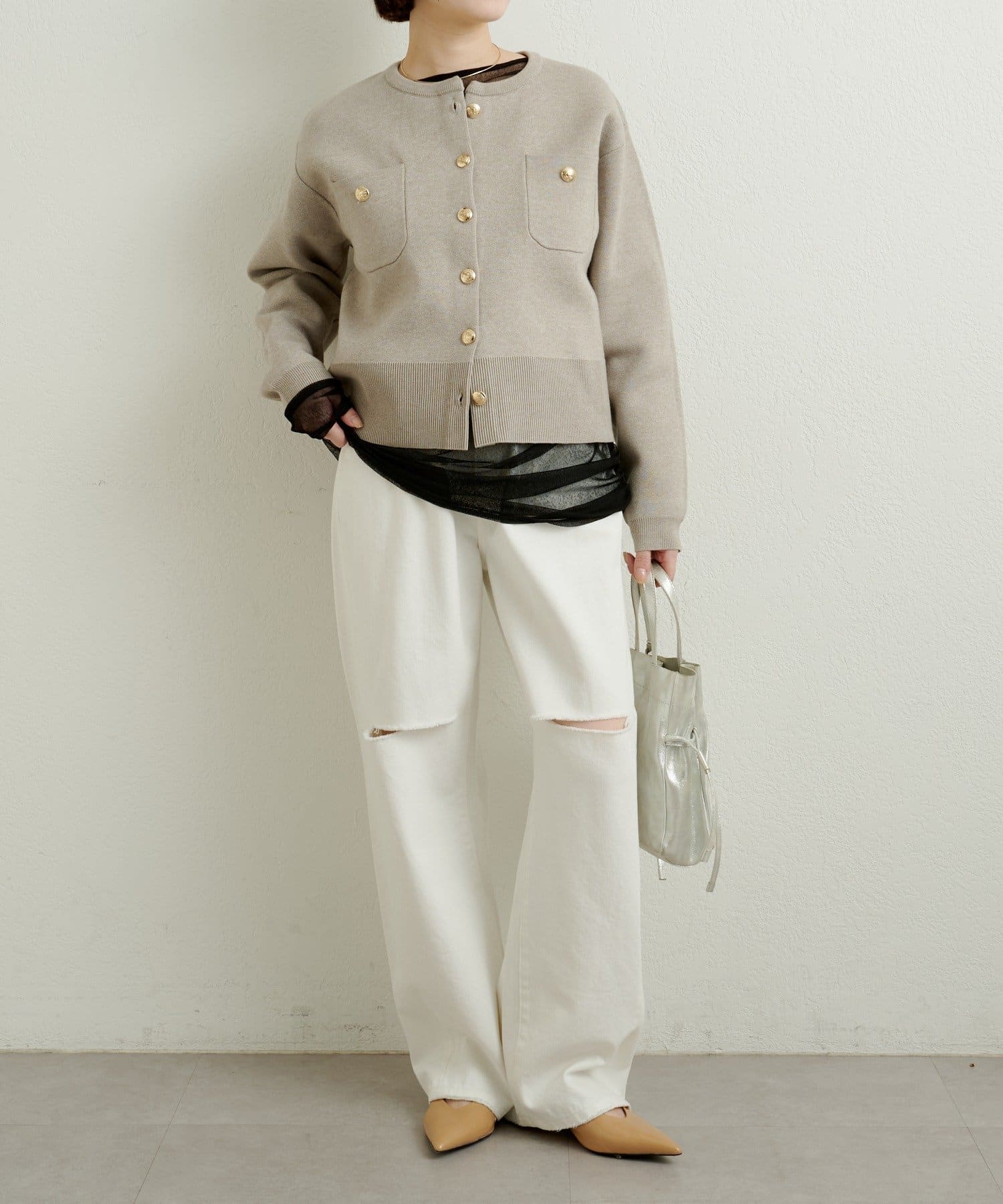 Omekashi(オメカシ) 【レイヤードにぴったり◎】チュールTシャツ