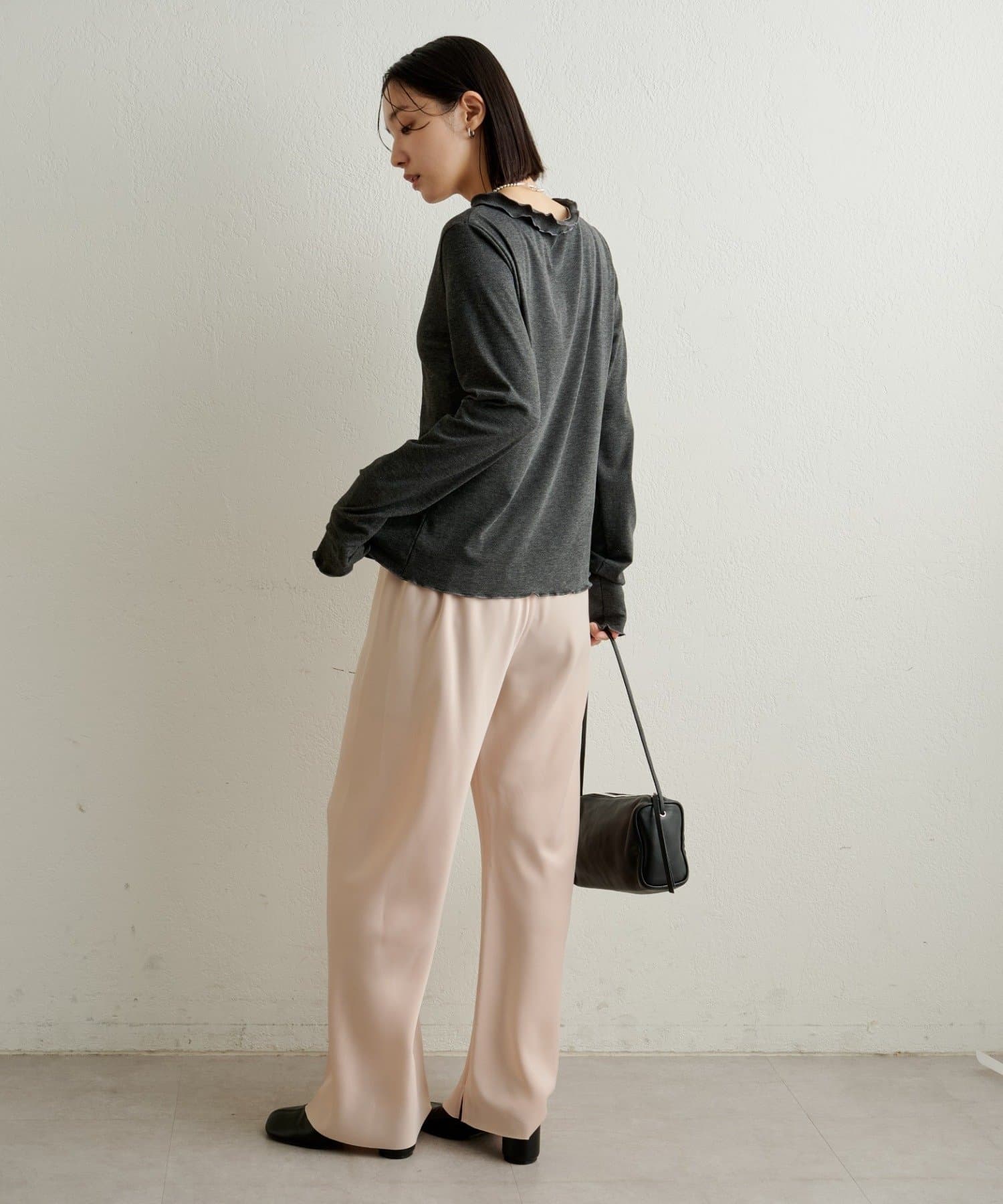 Omekashi(オメカシ) フリルリブカーディガン