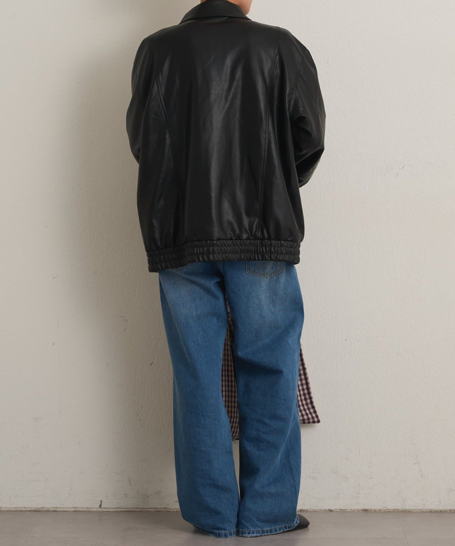 Omekashi(オメカシ) フェイクレザーブルゾン