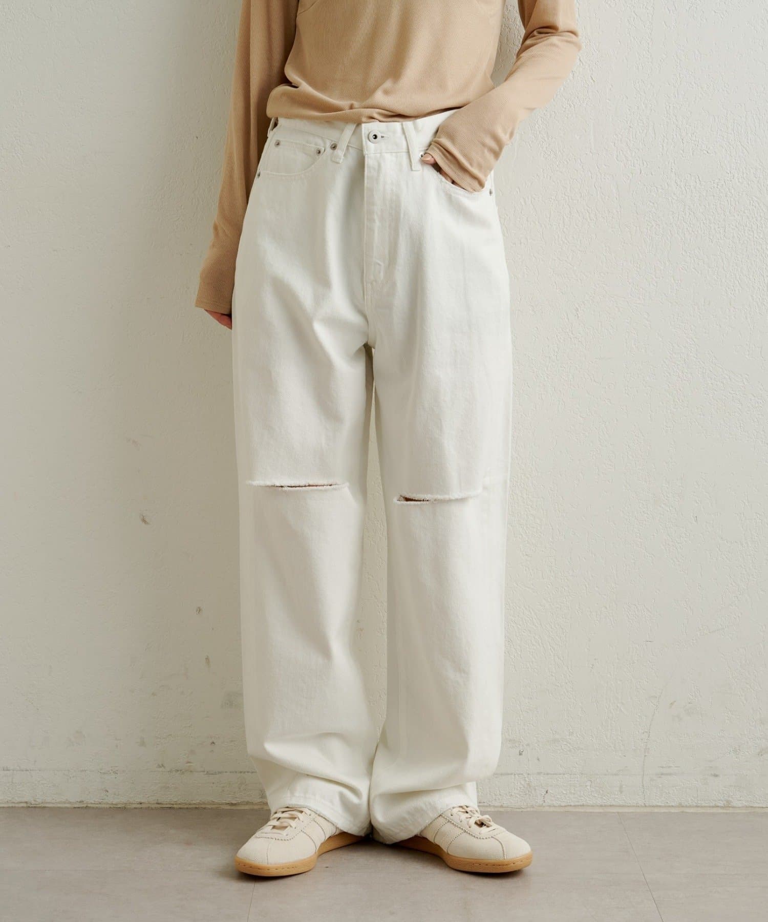 Omekashi(オメカシ) ダメージデニムパンツ