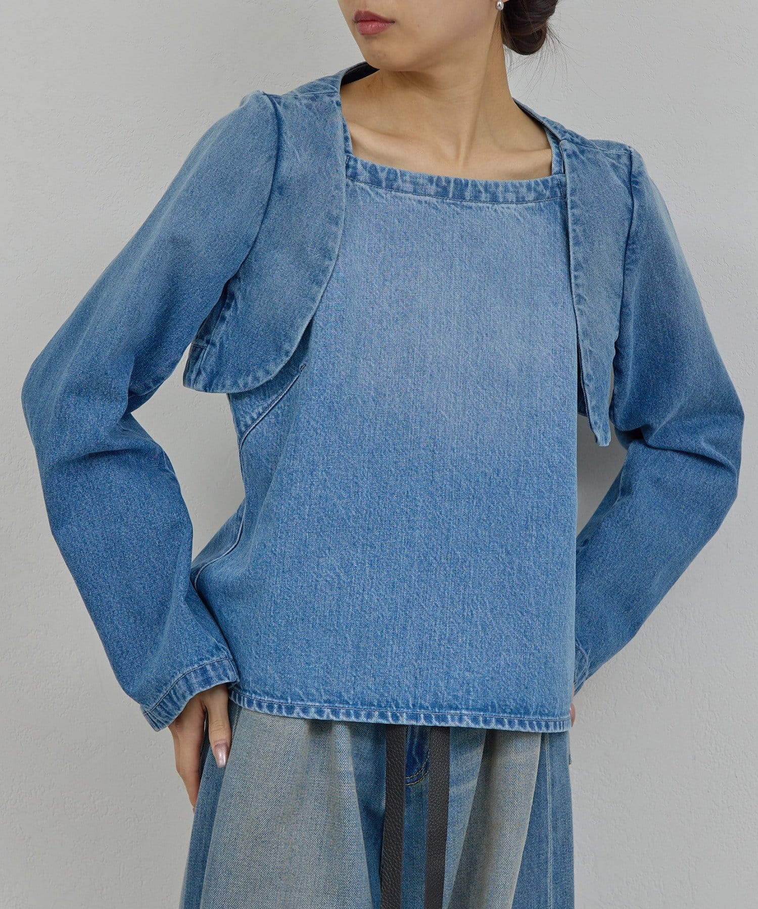 GALLARDAGALANTE(ガリャルダガランテ) 【PEAS】デニムジャケットボレロ