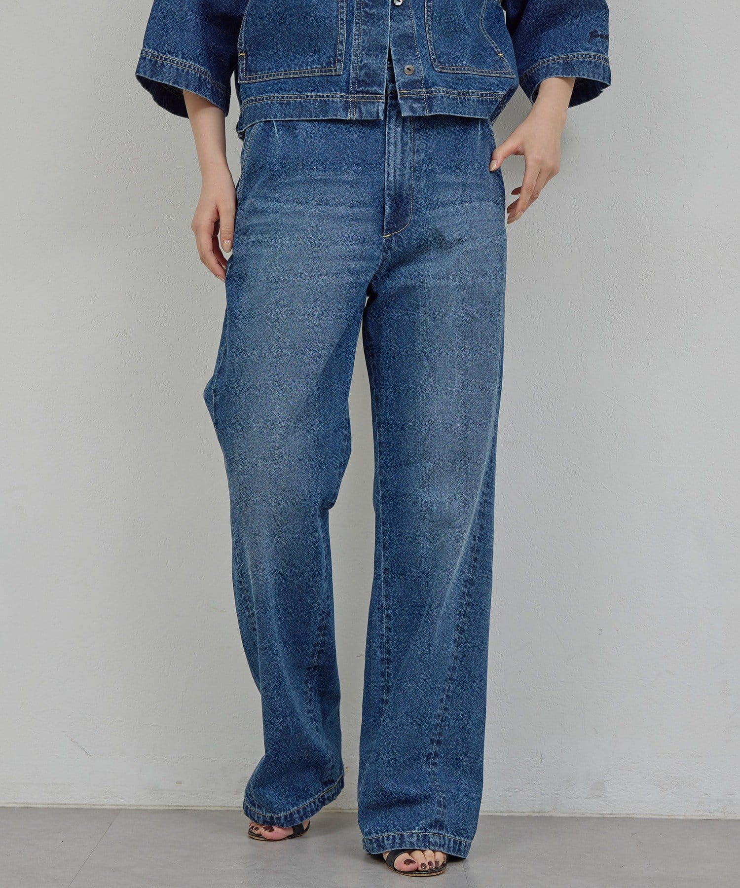 GALLARDAGALANTE(ガリャルダガランテ) 【PEAS】【セットアップ対応】デニムトラウザーズ