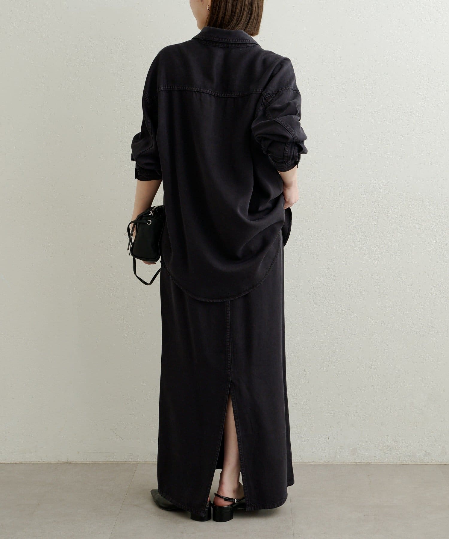 Omekashi(オメカシ) 【セットアップ着用可能◎】刺繍セルロースソフトオーバーシャツ