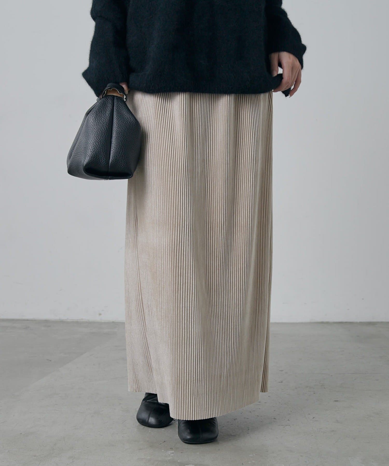 Lui's(ルイス) ベロアプリーツタイトスカート