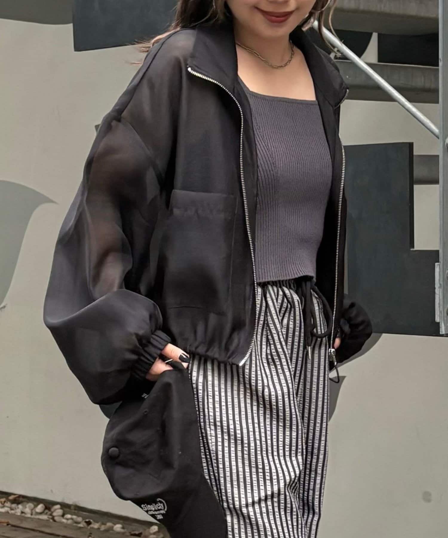 COLONY 2139(コロニー トゥーワンスリーナイン) シアーエステルボイルスタンドショートブルゾン