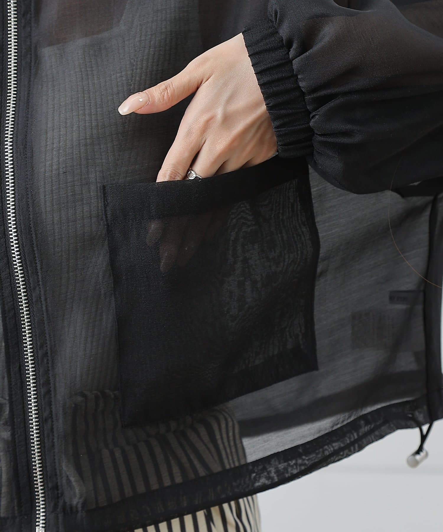 COLONY 2139(コロニー トゥーワンスリーナイン) シアーエステルボイルスタンドショートブルゾン