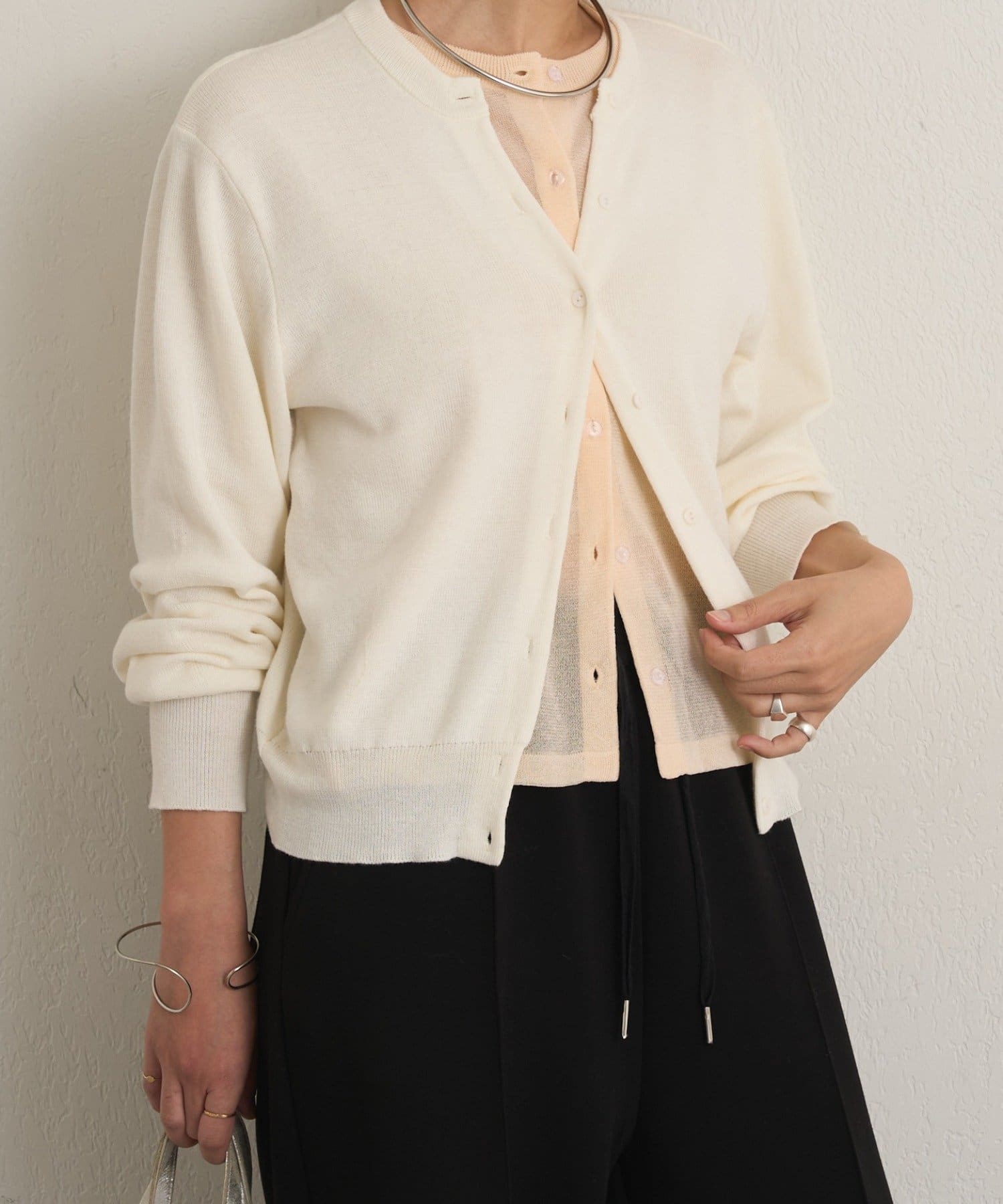 Omekashi(オメカシ) レイヤードニットカーディガン