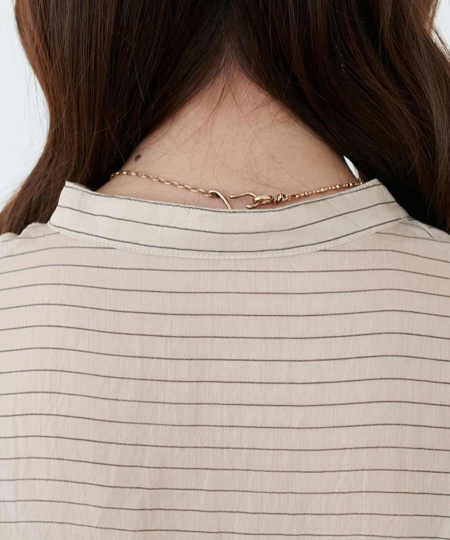 DISCOAT(ディスコート) 【SS先行予約】シアーストライプバンドカラーシャツ