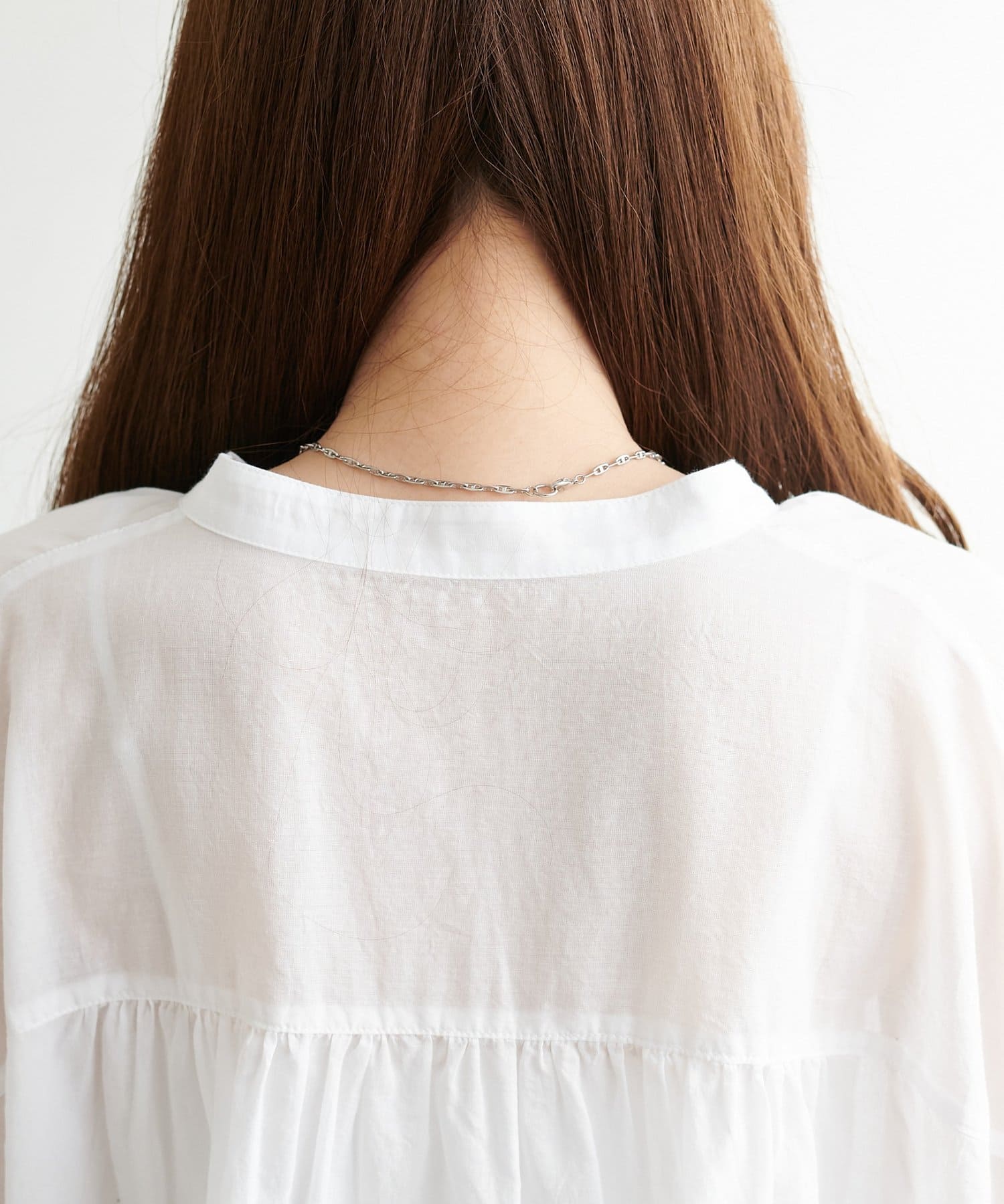 DISCOAT(ディスコート) コットンシアーバンドカラーフレンチシャツ