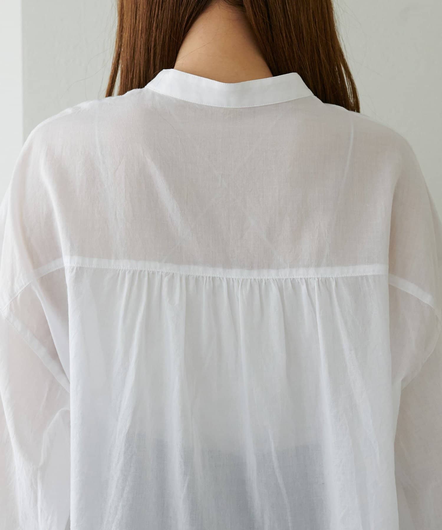 DISCOAT(ディスコート) 【WEB限定】コットンシアーバンドカラーシャツ