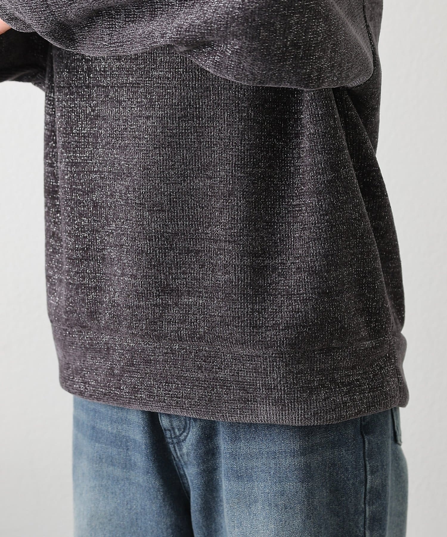 COLONY 2139(コロニー トゥーワンスリーナイン) ラメモールハーフZIPプルオーバー