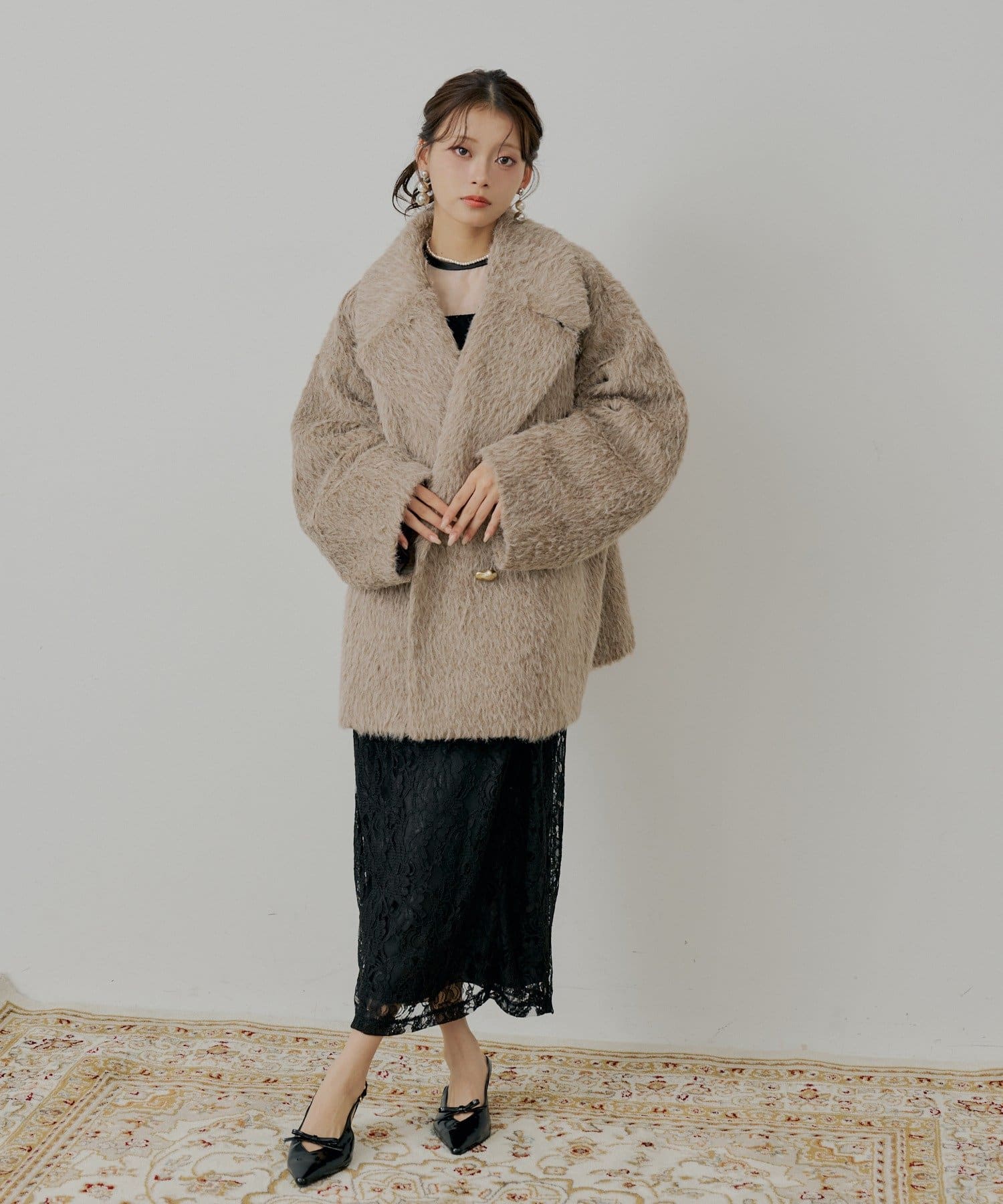 Chico(チコ) 【WEB限定/SALON by Chico】配色シースルータイトロングドレス/オケージョン