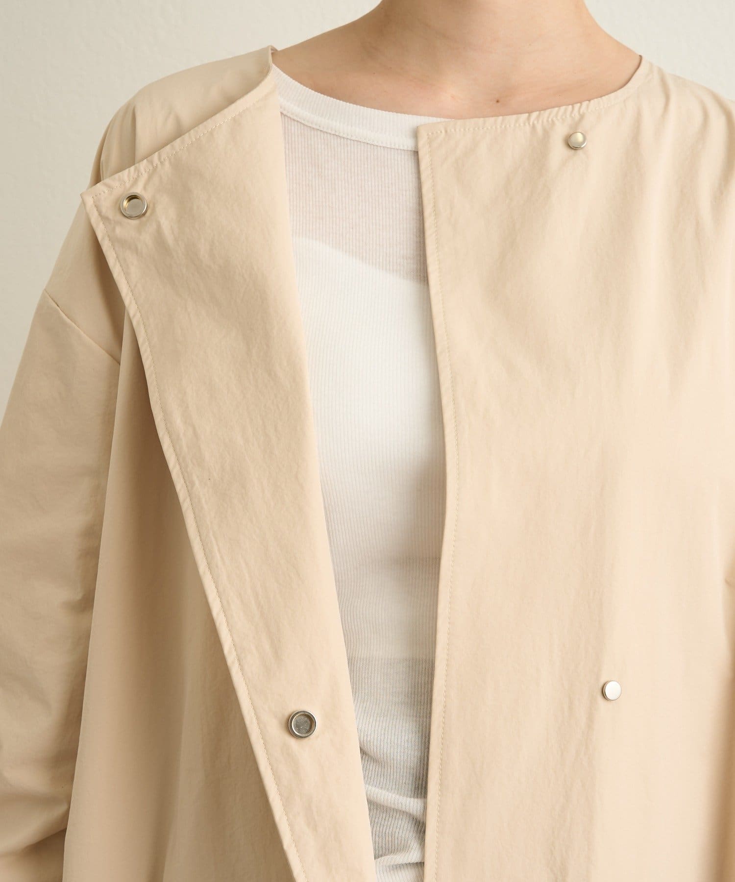 Omekashi(オメカシ) 袖リブライトトレンチコート