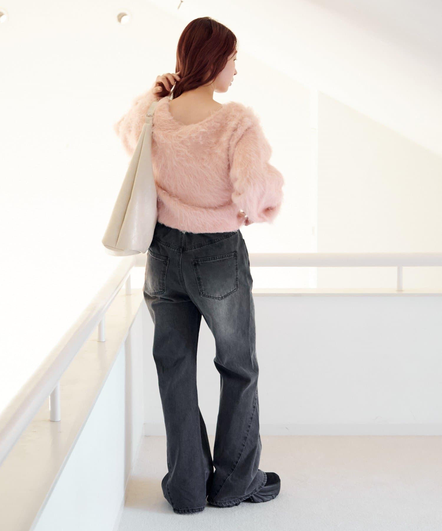 Kastane(カスタネ) 【WEB先行】シャギーカシュクールニット