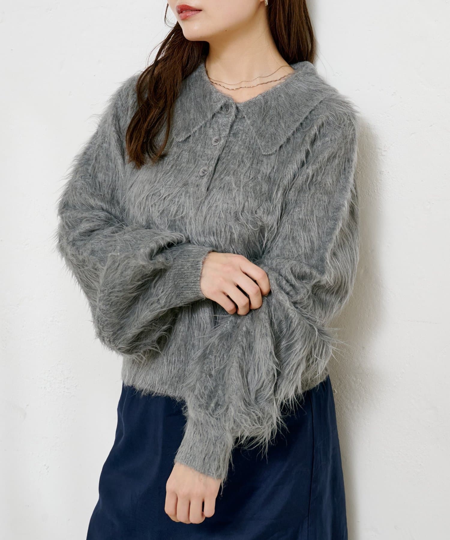 Kastane(カスタネ) シャギーポロニット