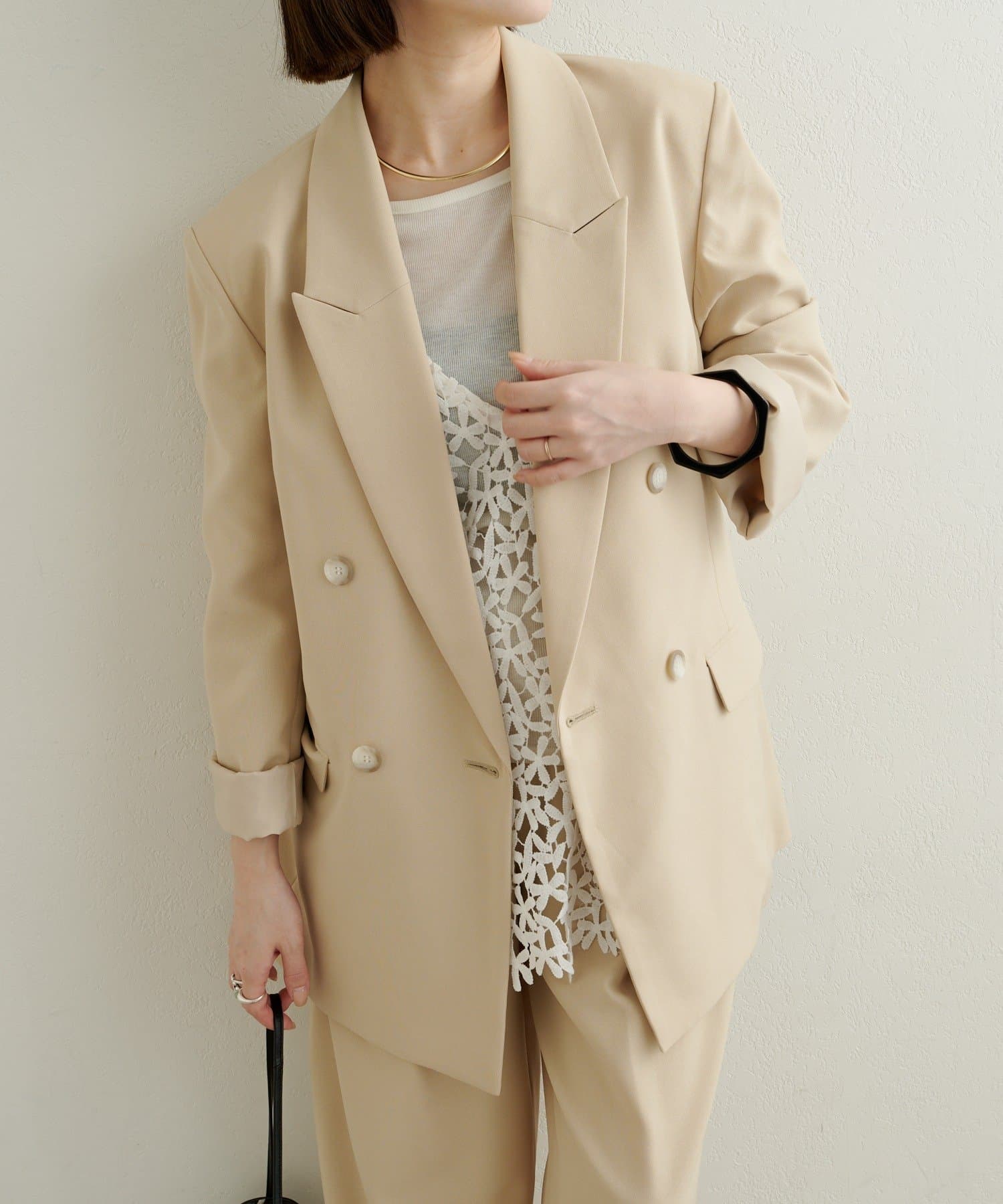 Omekashi(オメカシ) 【セットアップ着用可能◎】ダブルテーラードジャケット