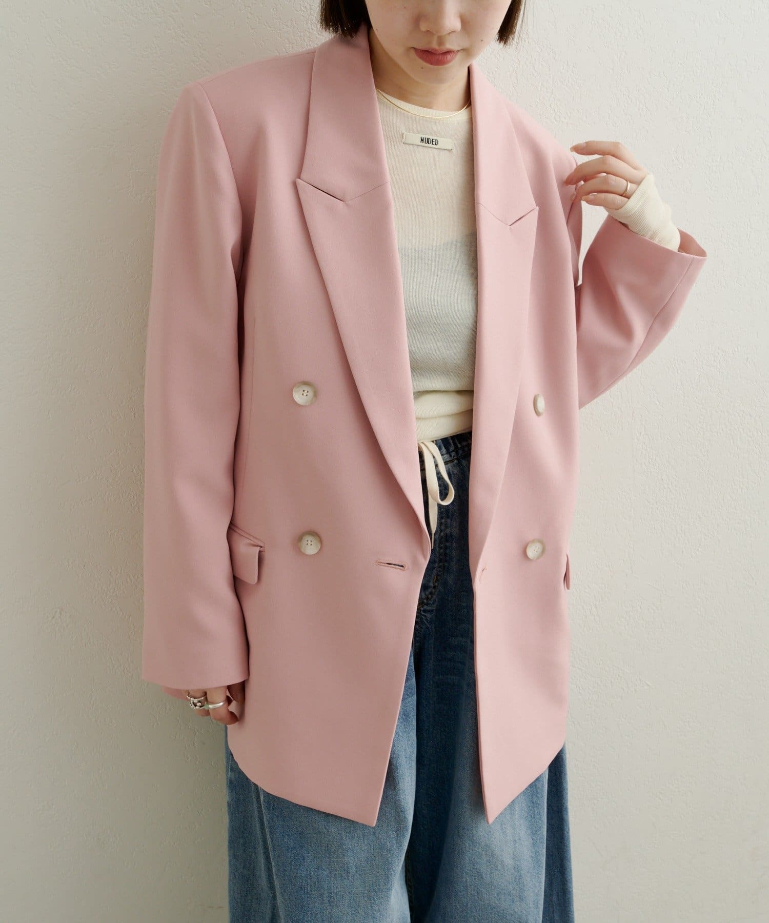 Omekashi(オメカシ) 【セットアップ着用可能◎】ダブルテーラードジャケット