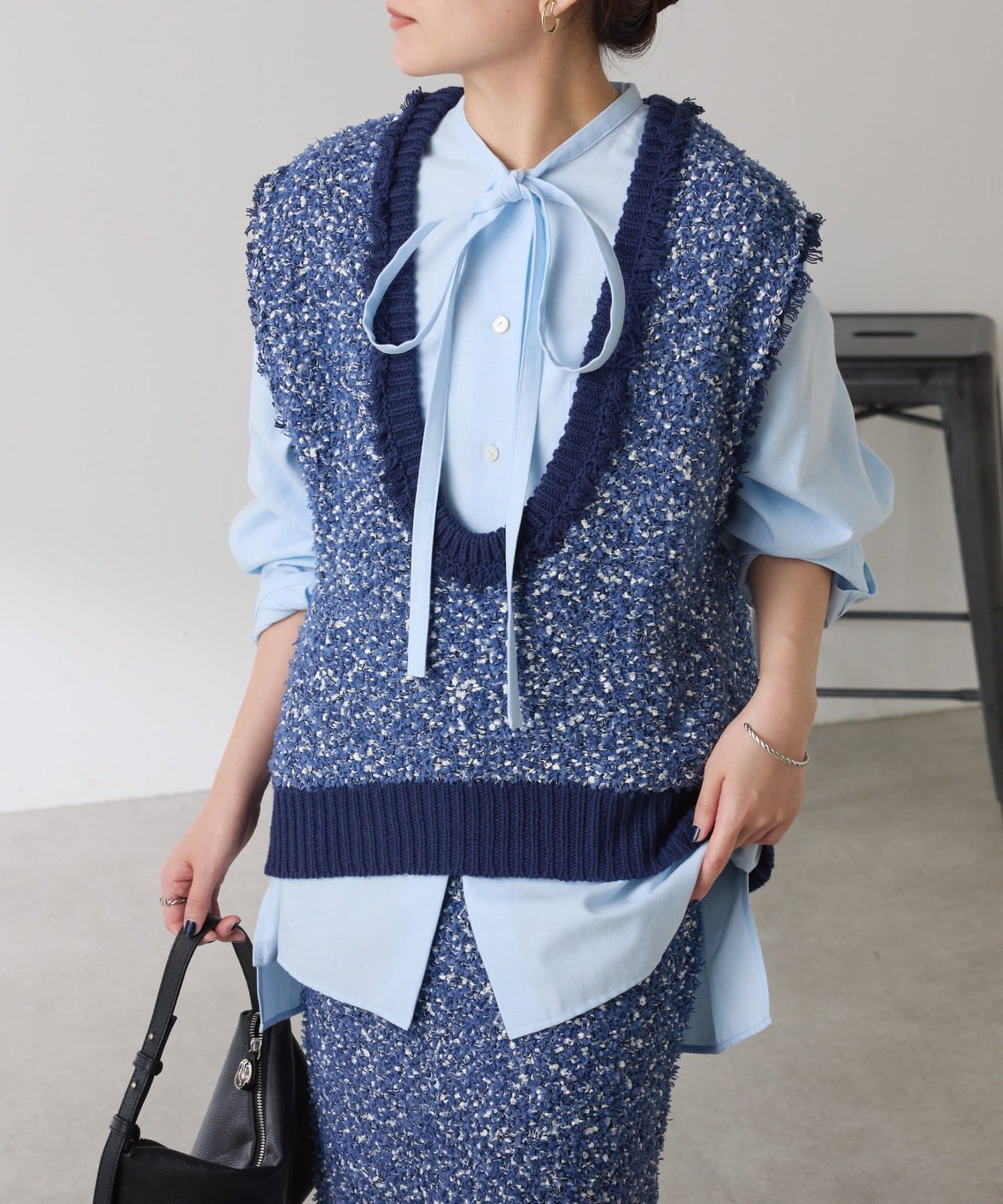 COLLAGE GALLARDAGALANTE(コラージュ ガリャルダガランテ) ナローボウタイオーバーシャツ