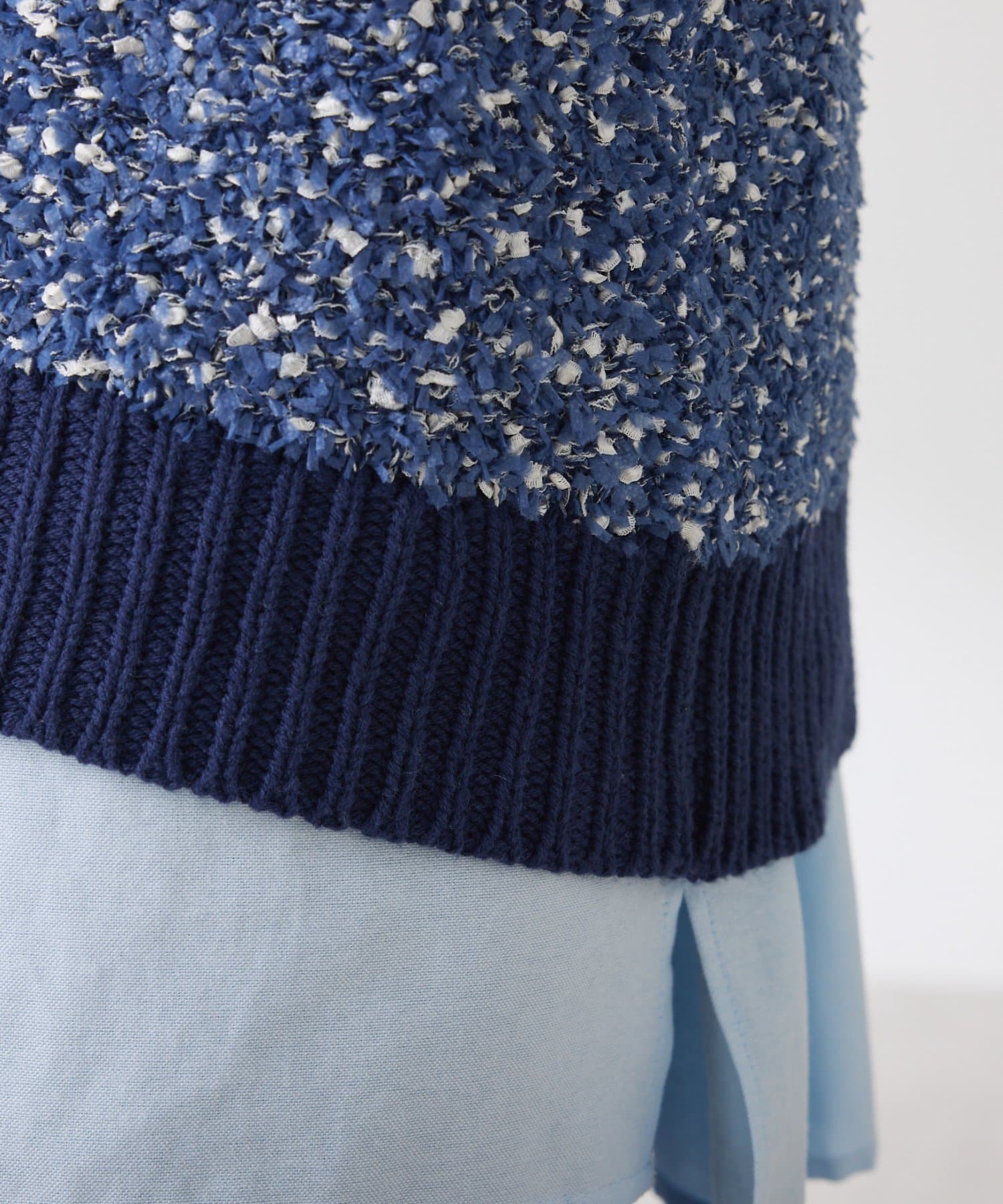 COLLAGE GALLARDAGALANTE(コラージュ ガリャルダガランテ) 【プラスワンアイテム】ツイードライクニットベスト