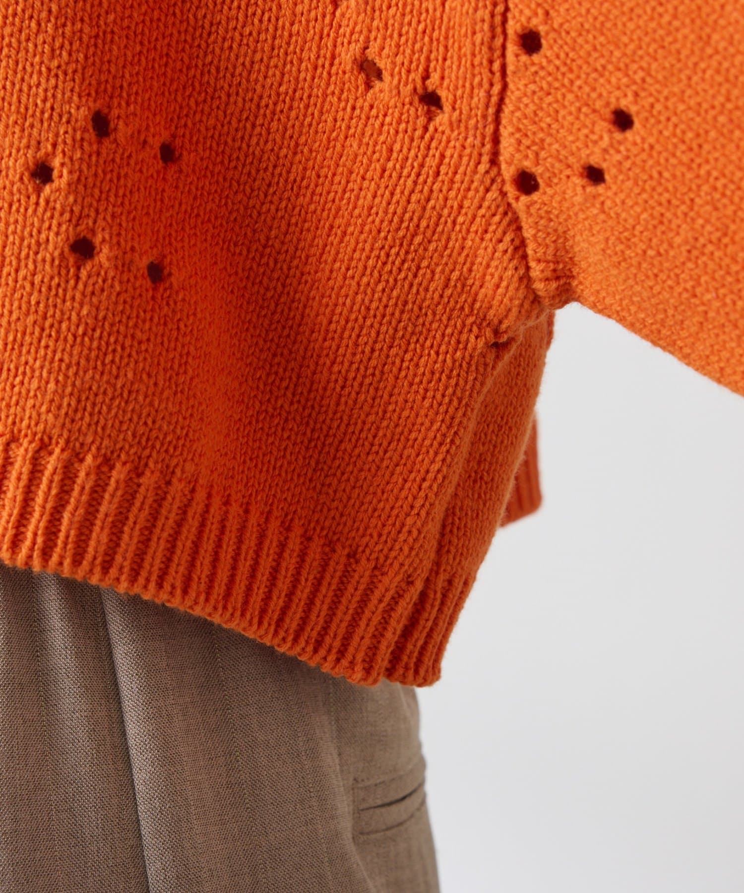 COLLAGE GALLARDAGALANTE(コラージュ ガリャルダガランテ) 【ゆったりめ】透かし編みCニット