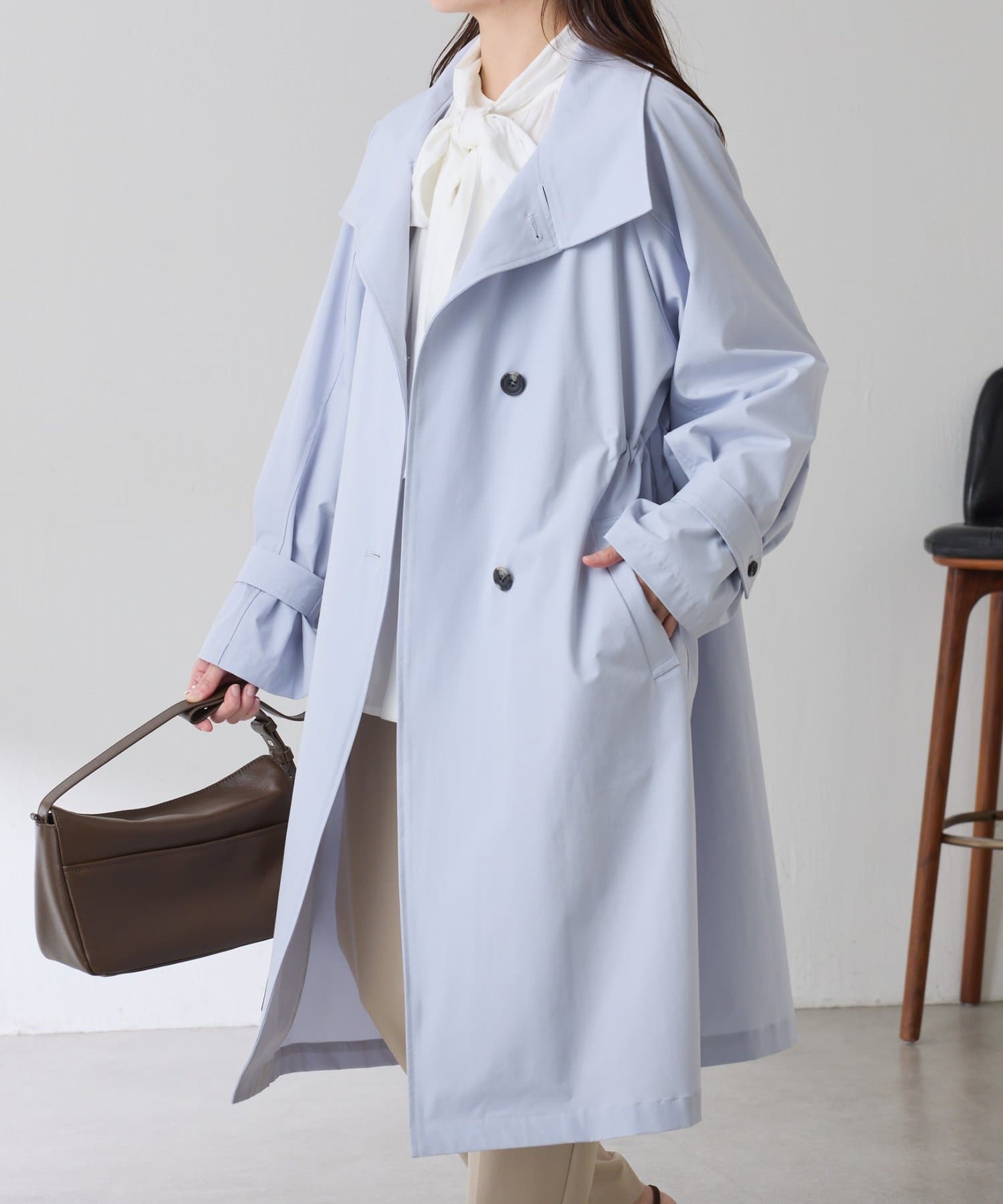 COLLAGE GALLARDAGALANTE(コラージュ ガリャルダガランテ) 【撥水/軽量/ストレッチ】撥水スタンドネックコート