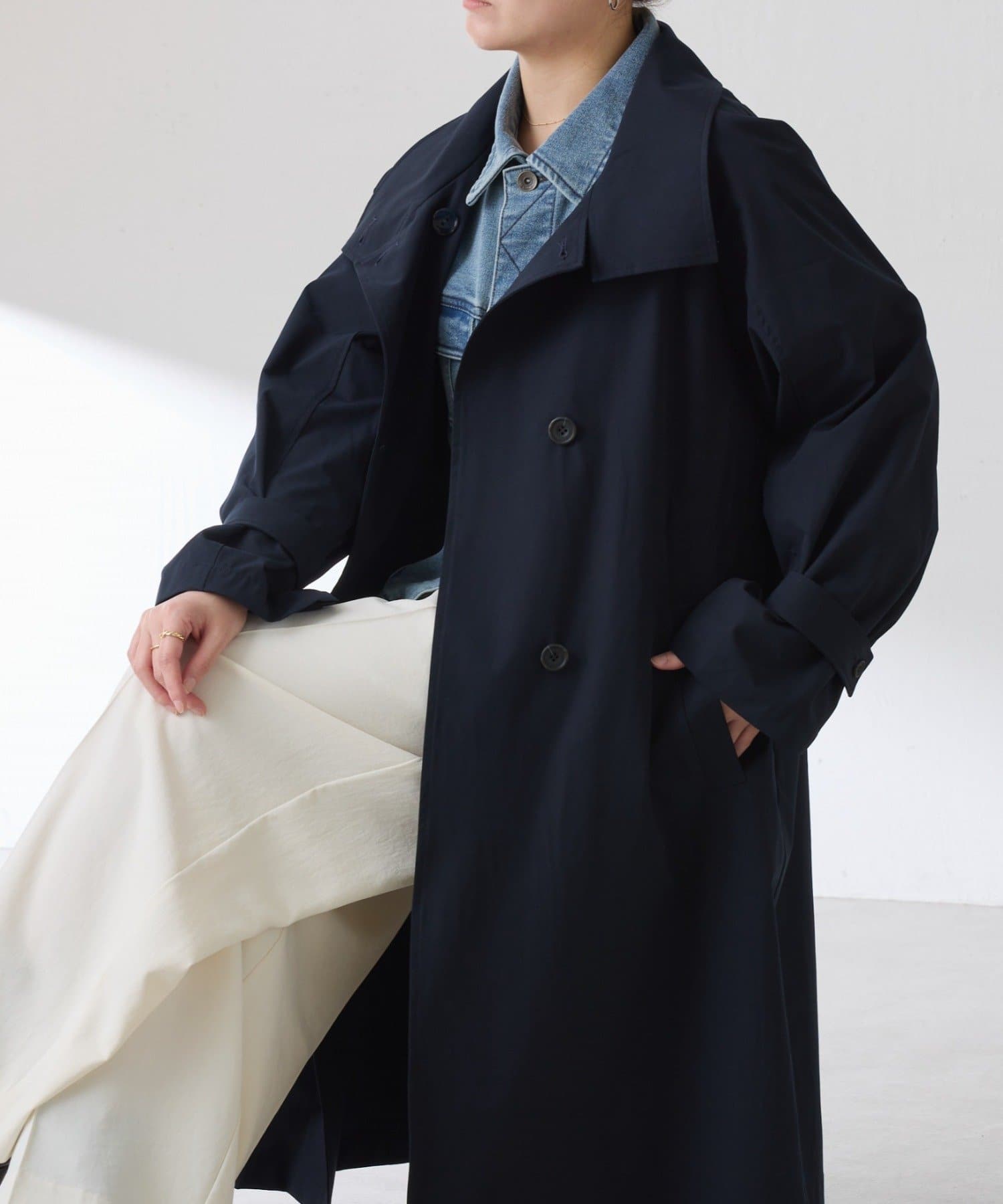 COLLAGE GALLARDAGALANTE(コラージュ ガリャルダガランテ) 【撥水/軽量/ストレッチ】撥水スタンドネックコート