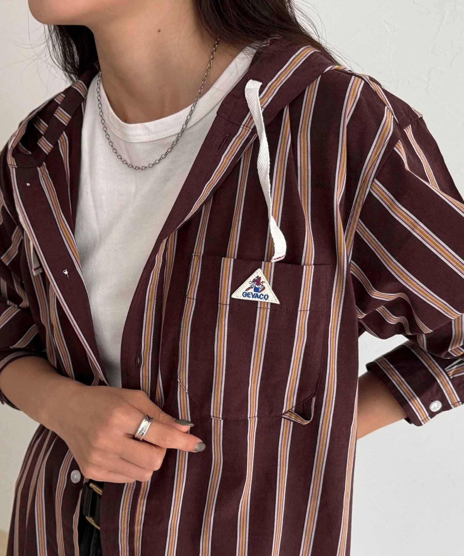 FREDY & GLOSTER(フレディ アンド グロスター) 【GEVACO/ゲバコ】フーディーシャツワンピース